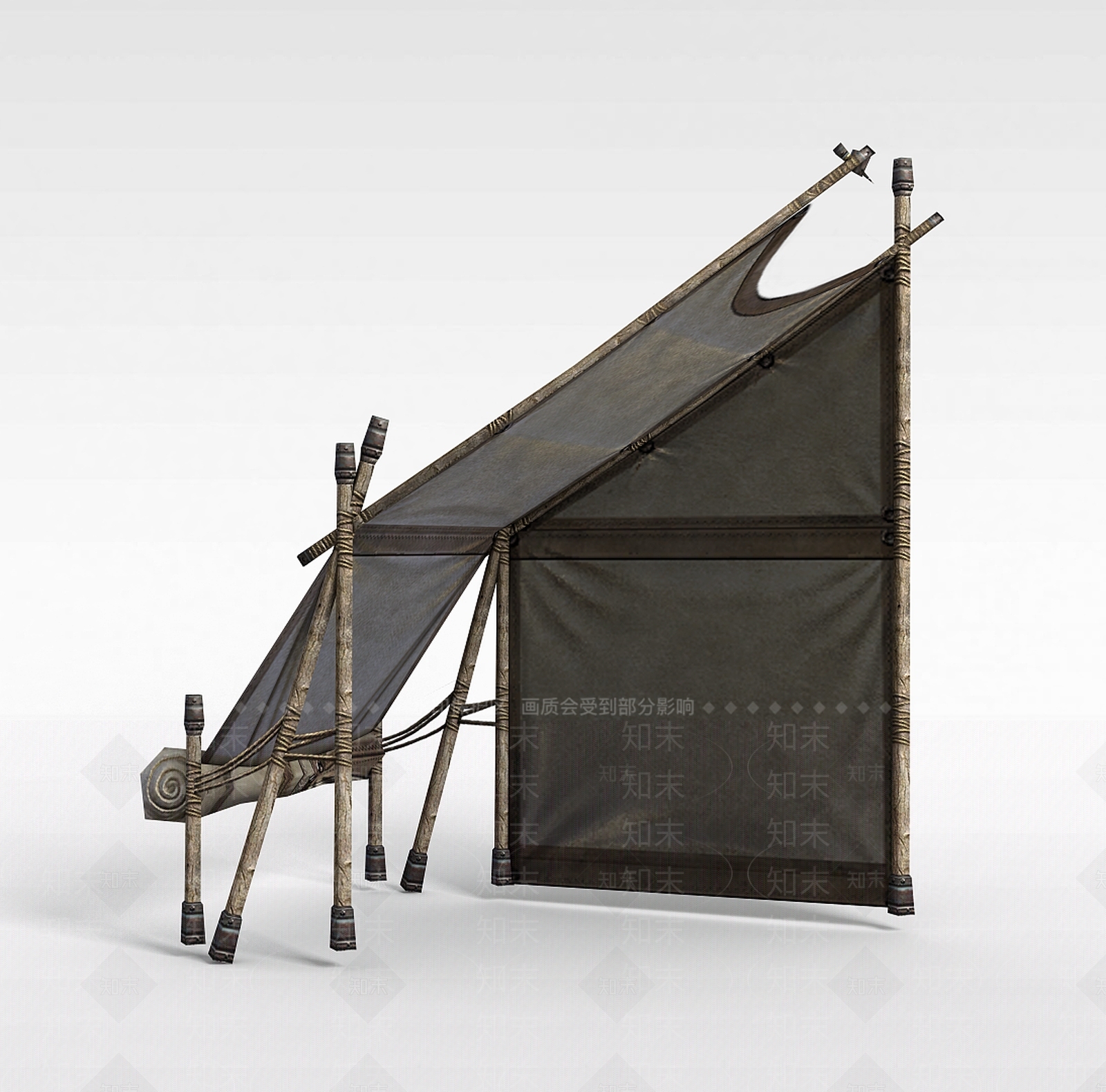 现代剑灵游戏场景帆布棚屋3D模型下载【ID:1200035079】