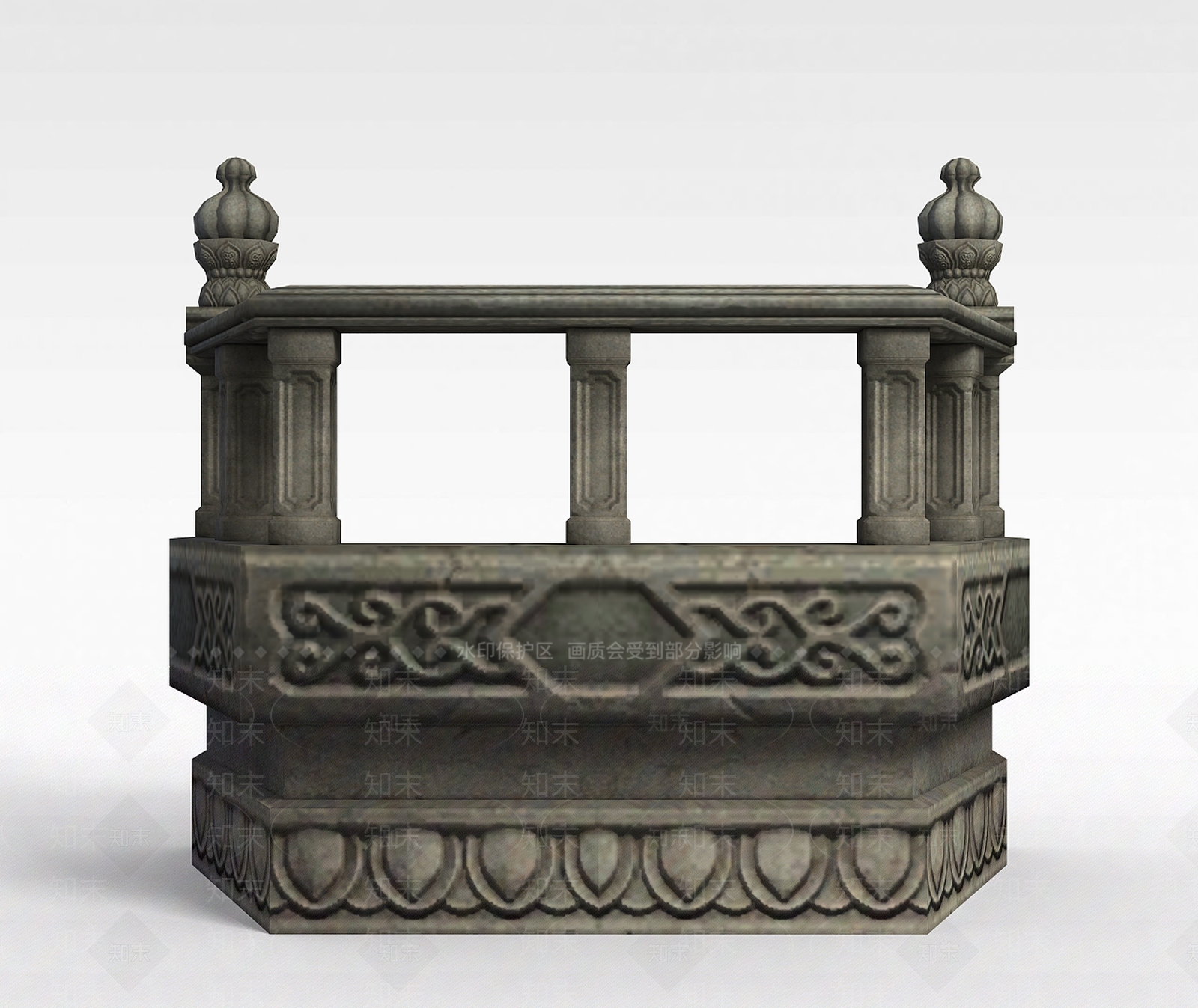 现代剑灵游戏场景建筑围栏3D模型下载【ID:1200035364】