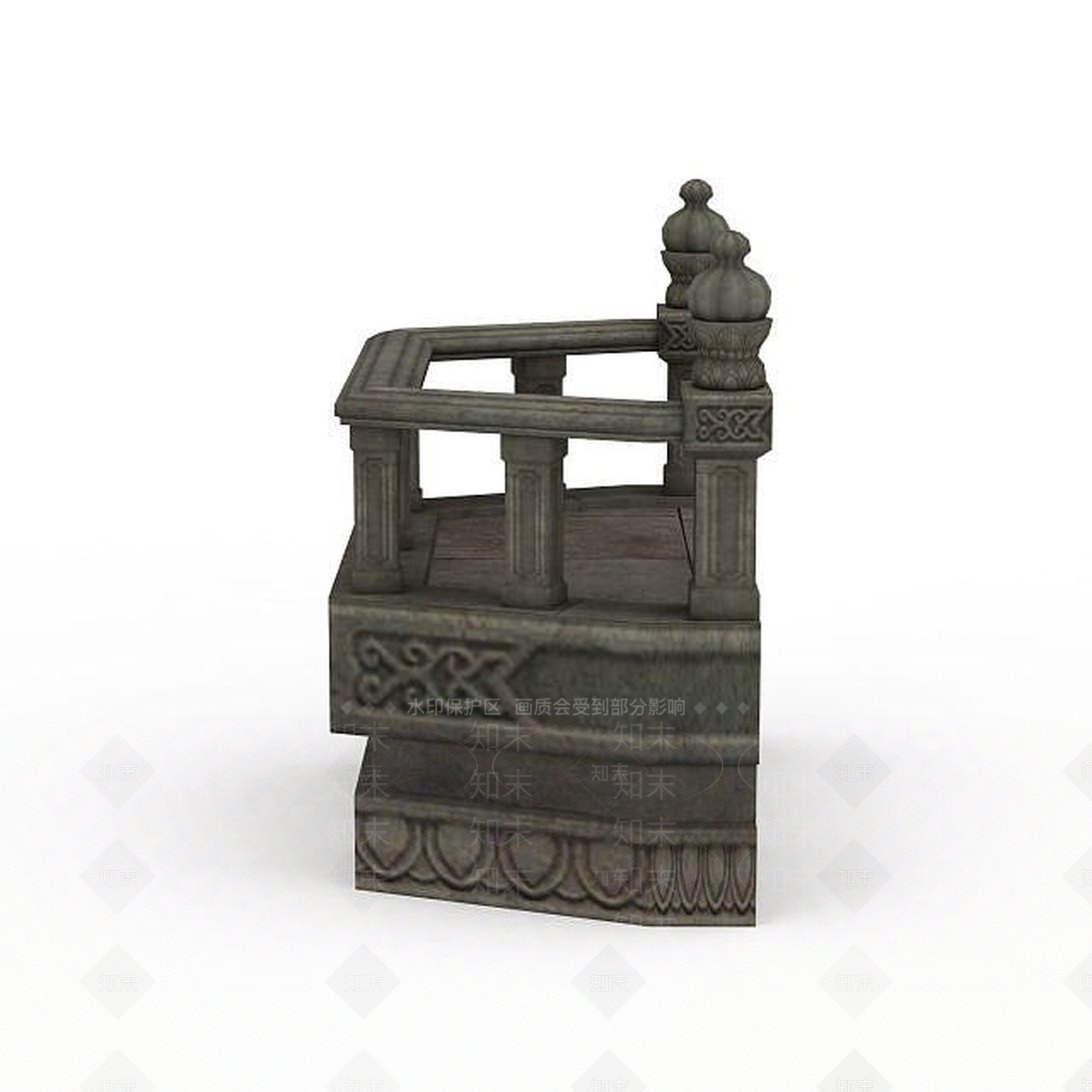 现代剑灵游戏场景建筑围栏3D模型下载【ID:1200035364】