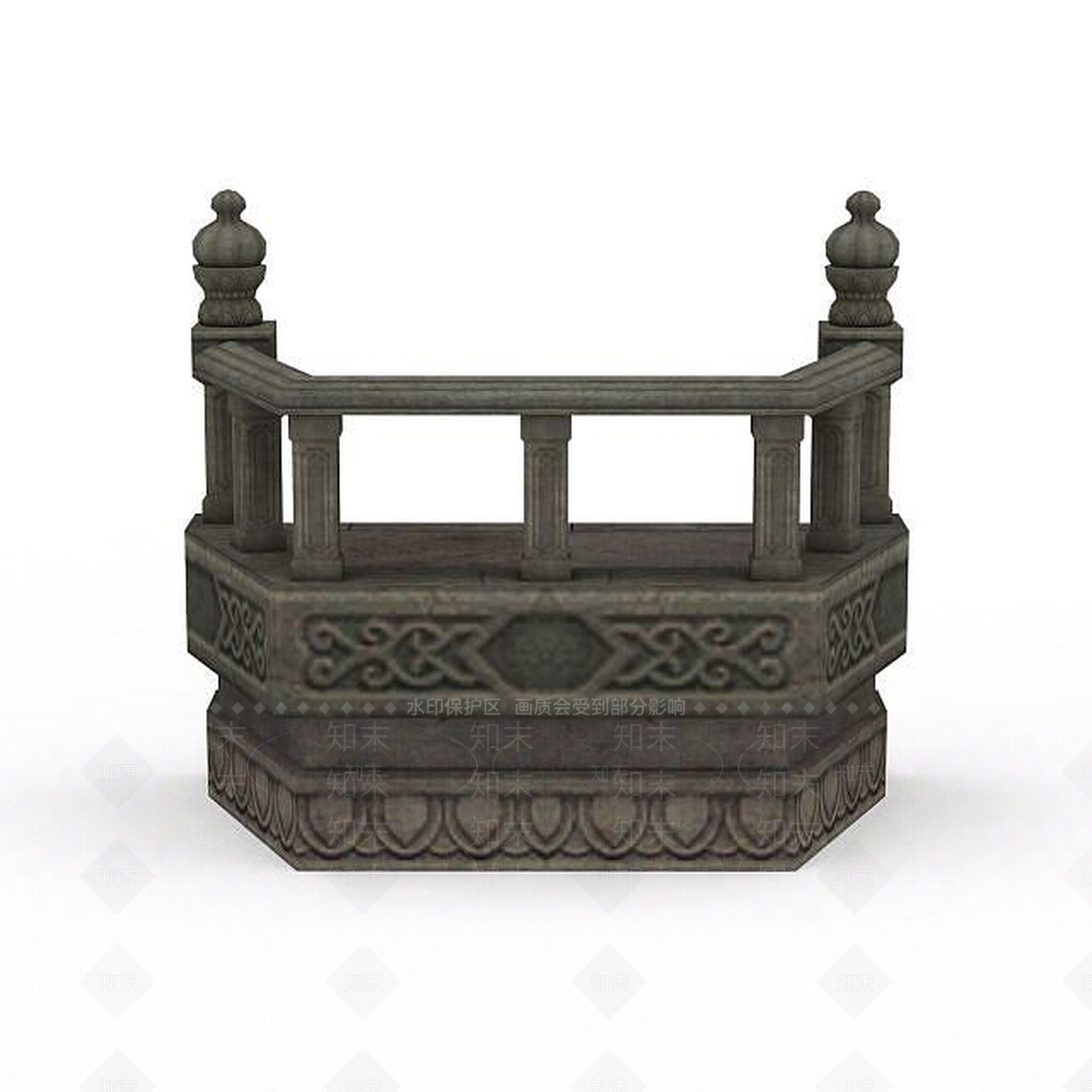 现代剑灵游戏场景建筑围栏3D模型下载【ID:1200035364】