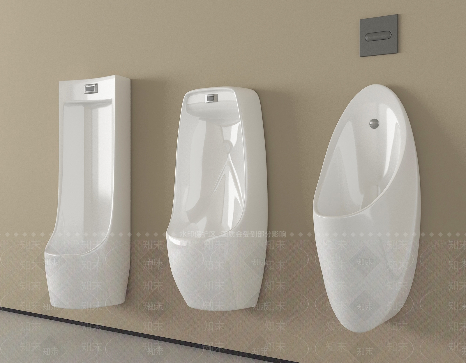 小便斗SU模型下载【ID:1200036237】