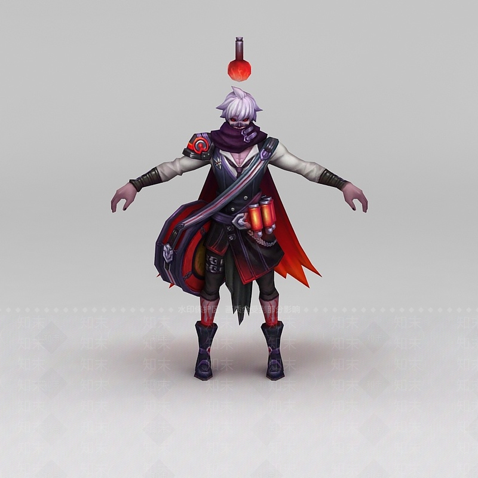 现代王者荣耀游戏角色3D模型下载【ID:1200037738】