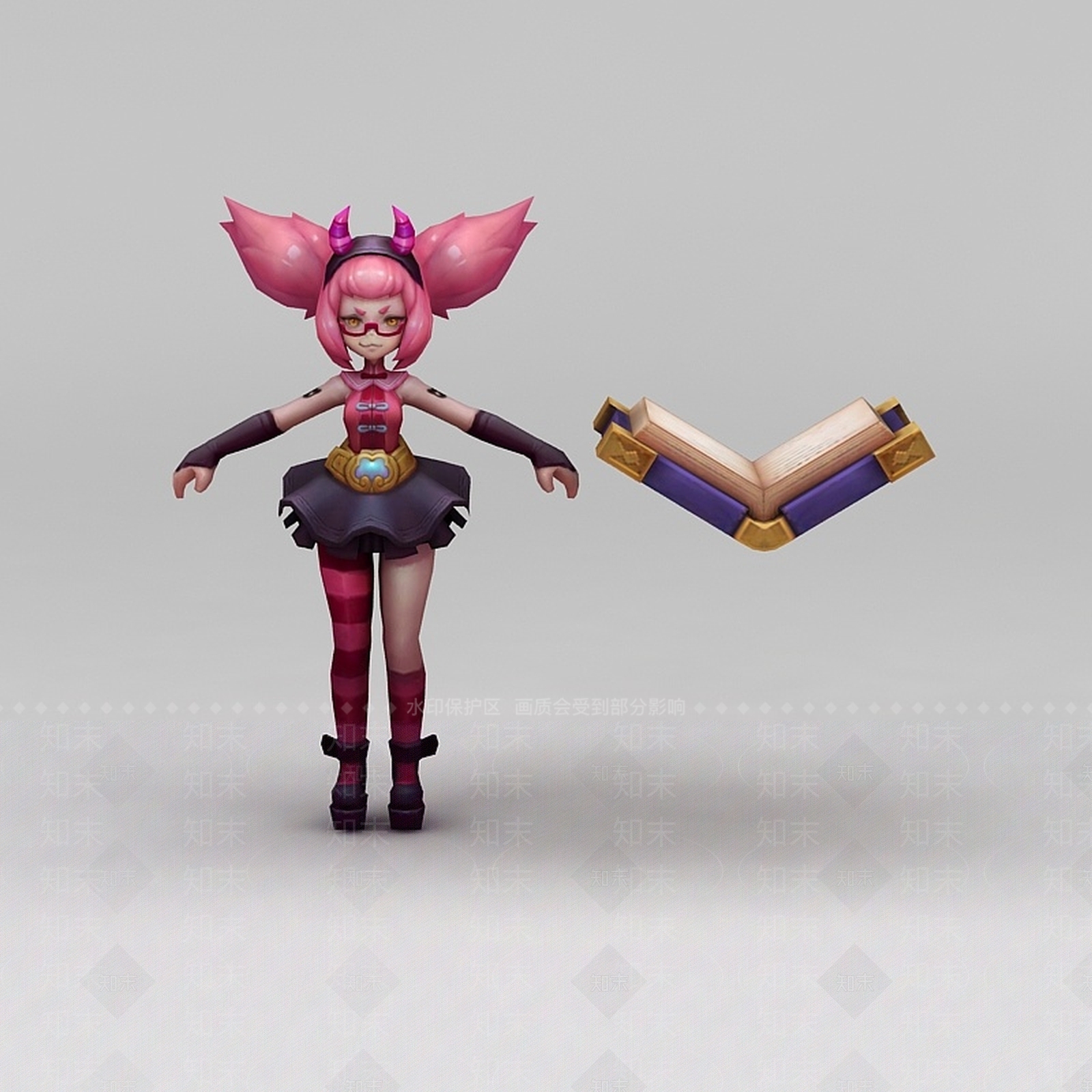 现代王者荣耀女角色3D模型下载【ID:1200037844】