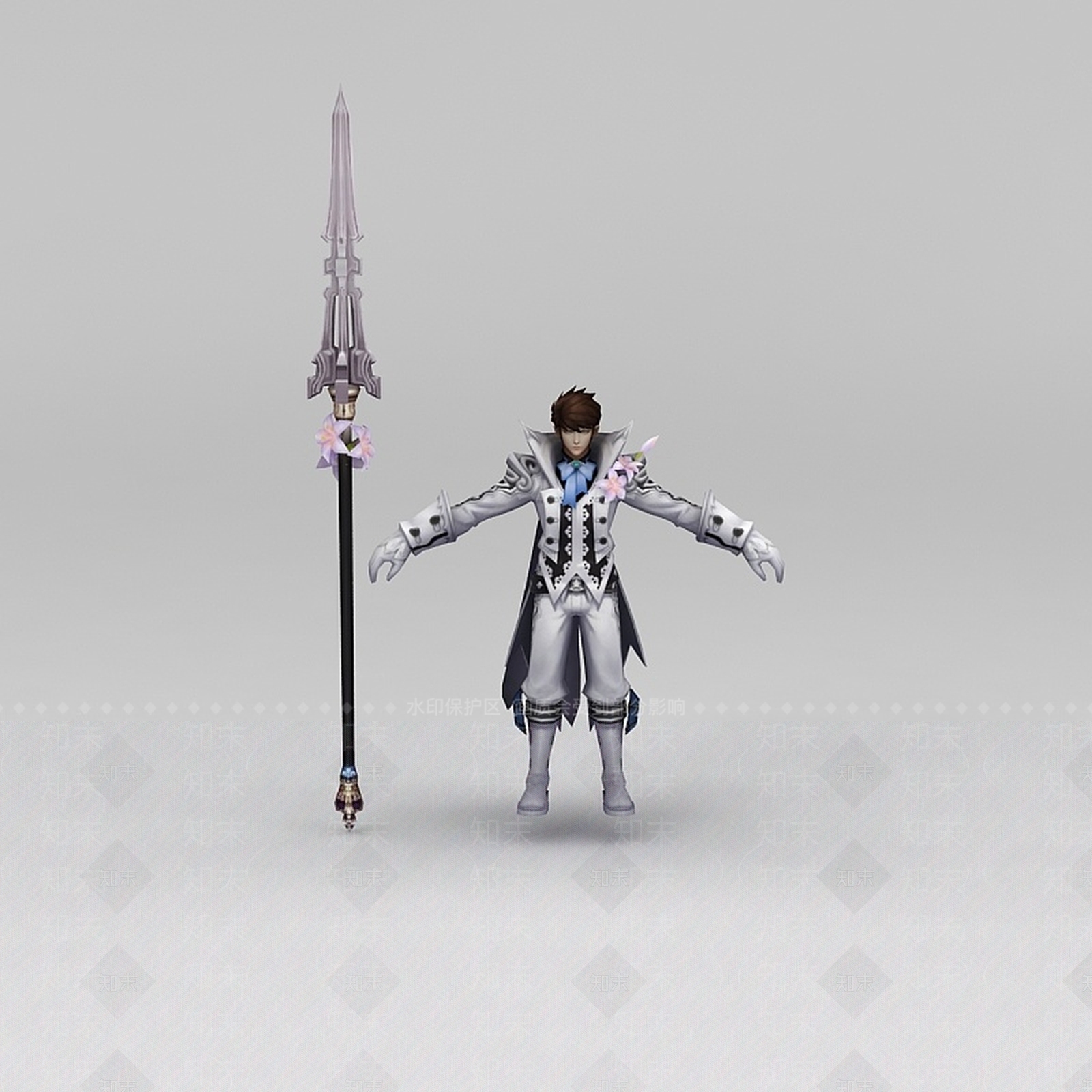 现代王者荣耀游戏人物战士3D模型下载【ID:1200038113】