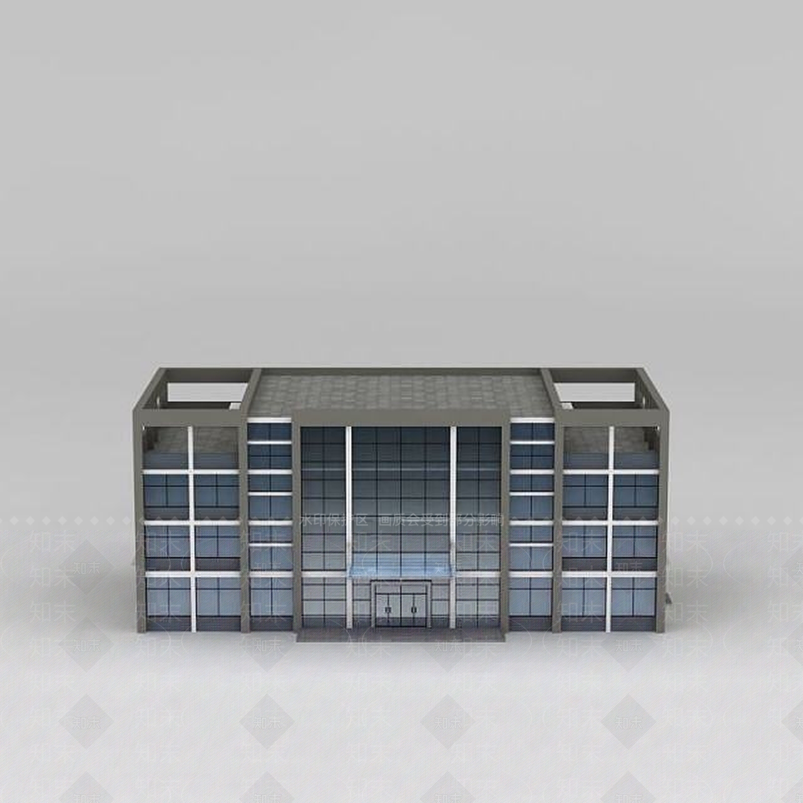 现代综合办公楼3D模型下载【ID:1200038246】