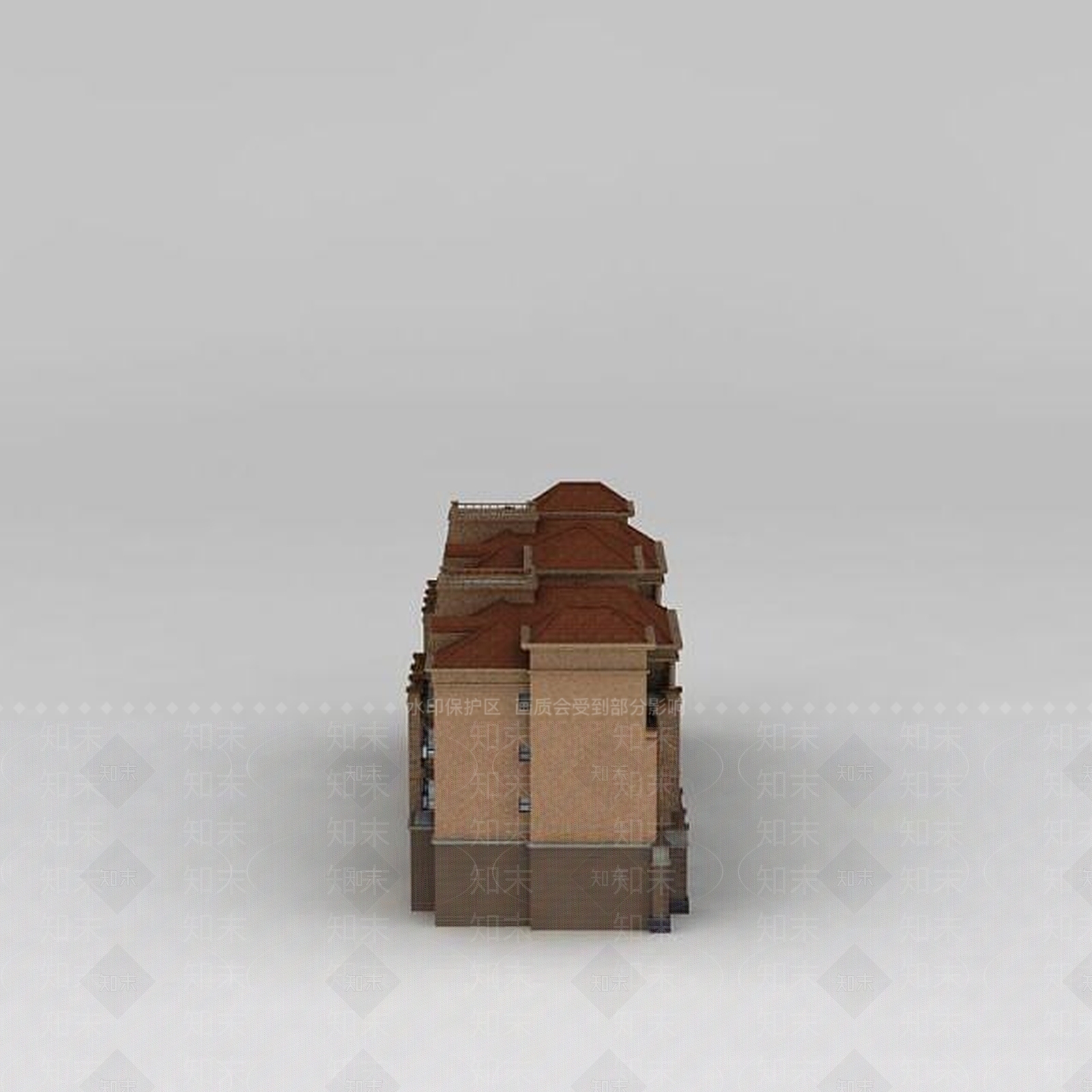 欧式古典欧式小高层住宅3D模型下载【ID:1200038316】