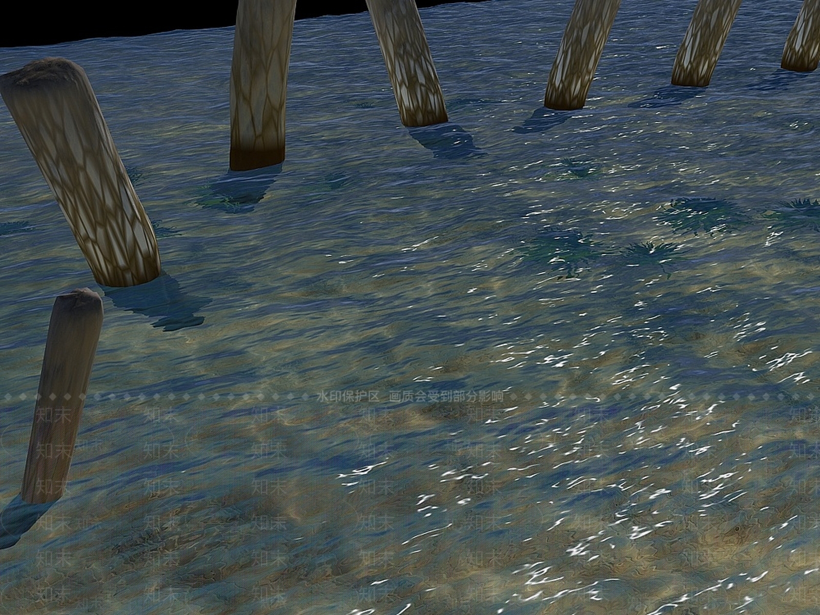 现代清澈的海水3D模型下载【ID:1200038451】