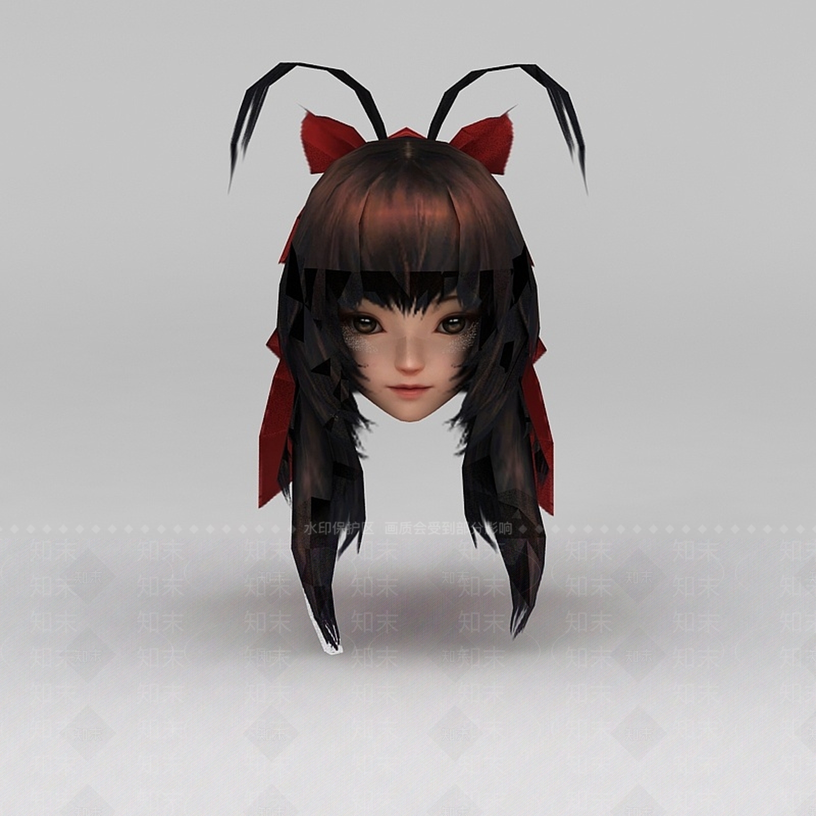 现代剑网三游戏人物发型3D模型下载【ID:1200038834】