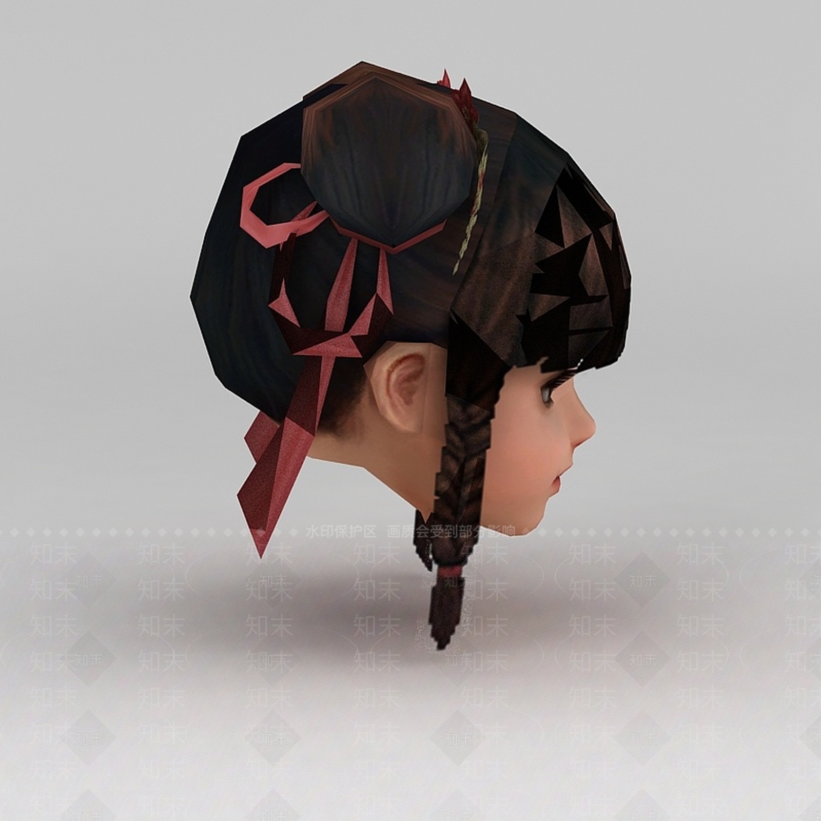 现代剑网三游戏发型3D模型下载【ID:1200039099】