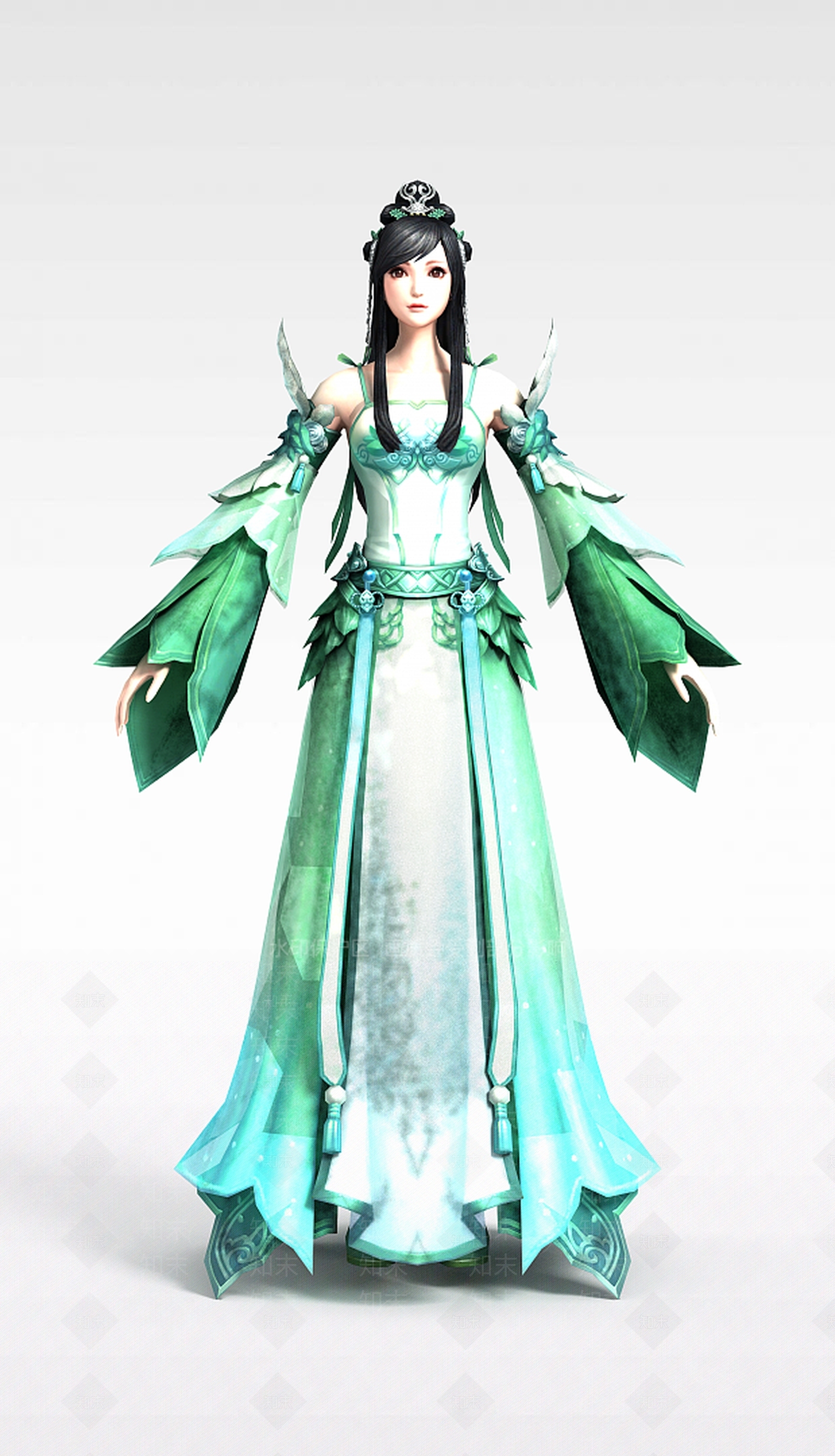 现代天下3女角色3d模型