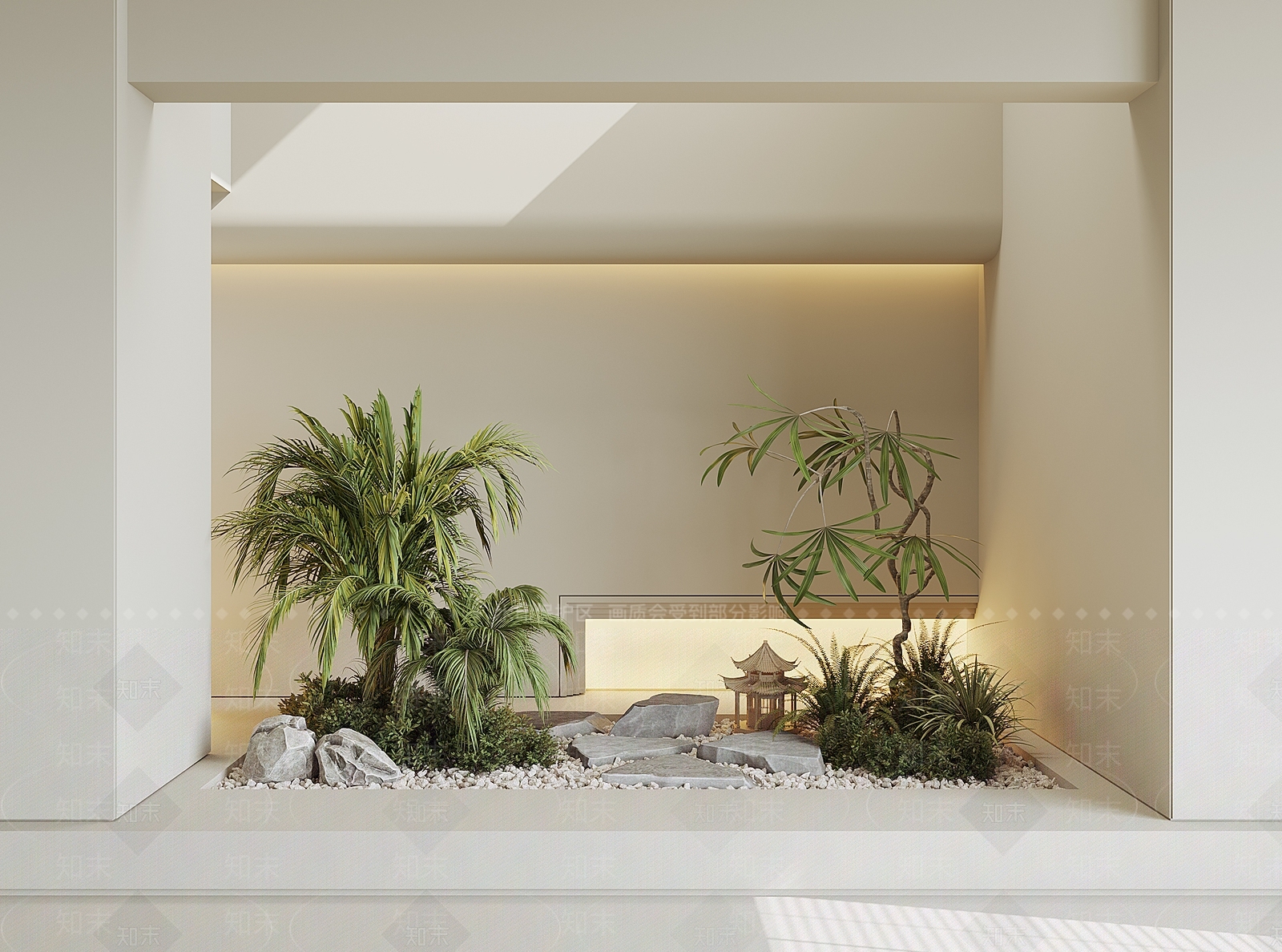 现代室内景观3D模型下载【ID:1200040078】