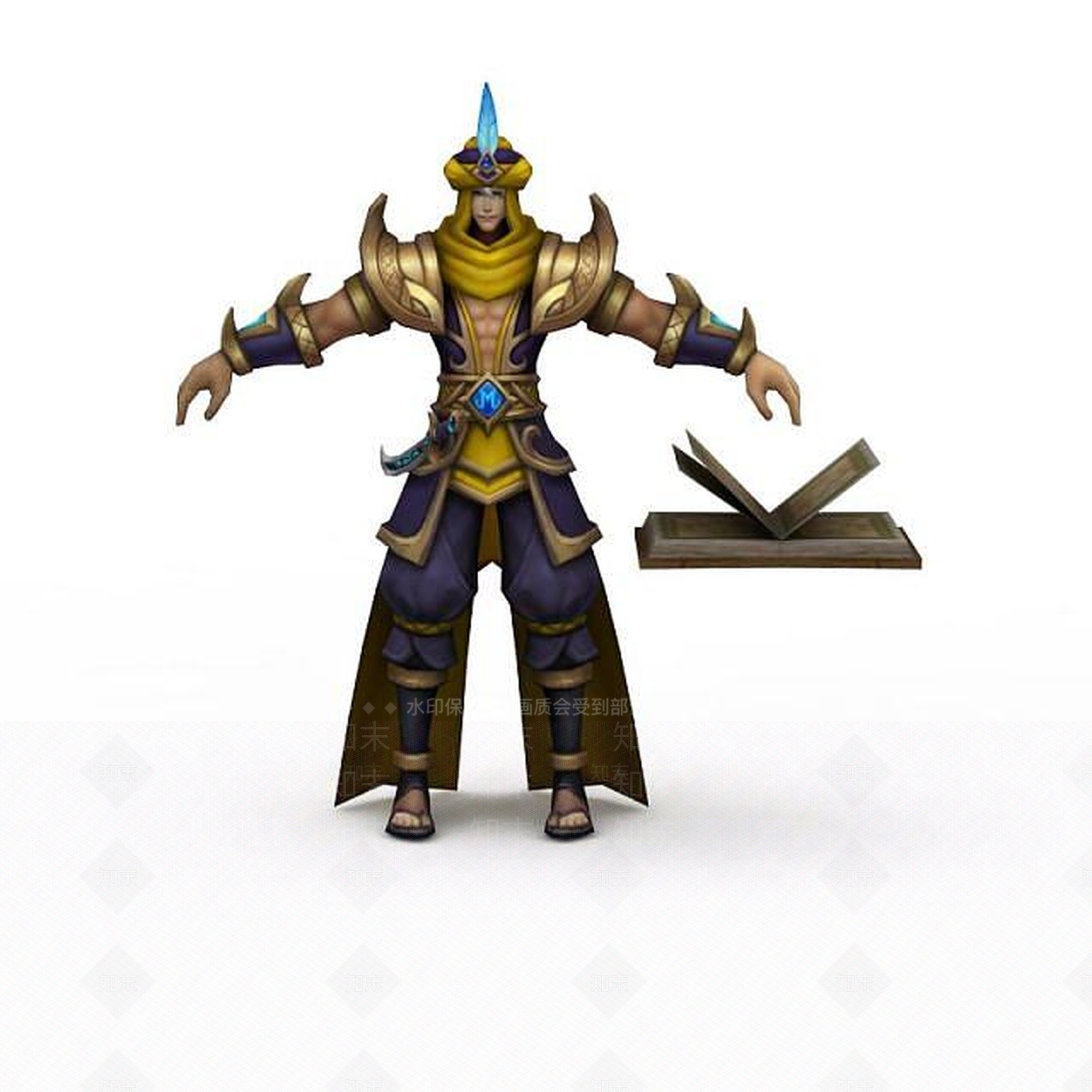 现代王者荣耀游戏人物异域战士3D模型下载【ID:1200039662】