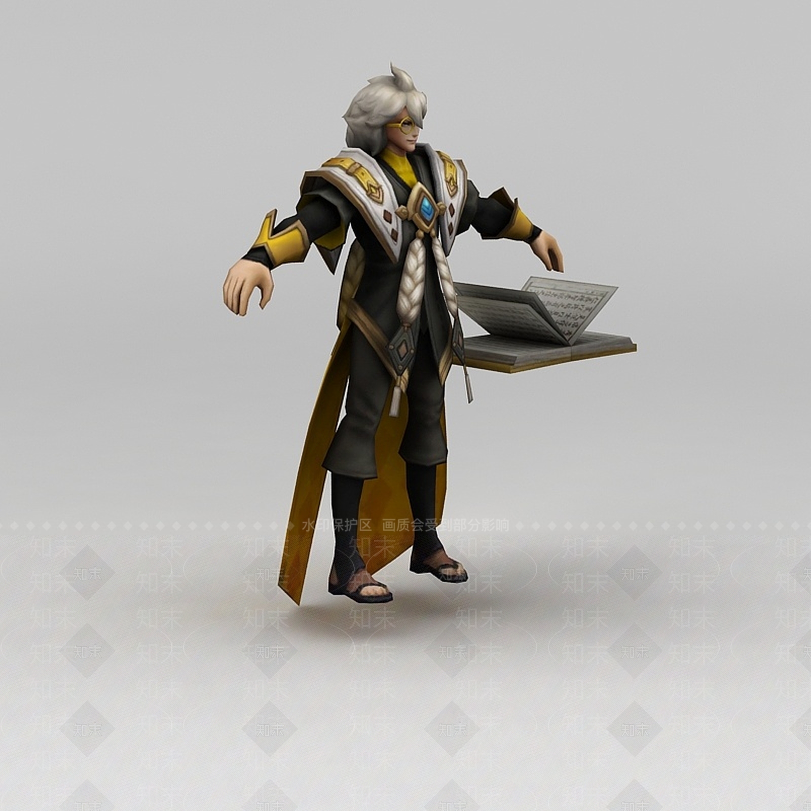 现代王者荣耀游戏男人物3D模型下载【ID:1200039674】