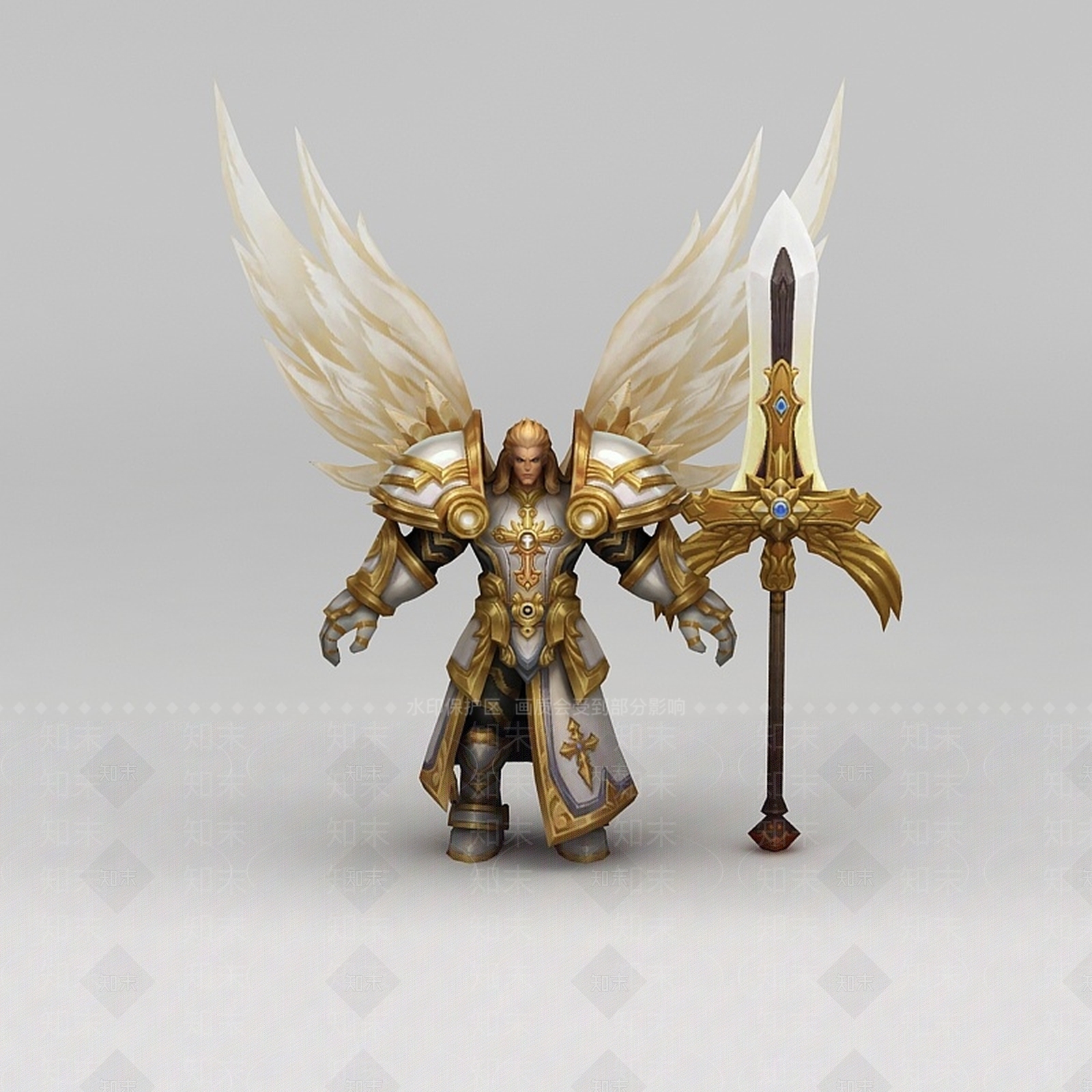 现代王者荣耀游戏人物战神男人3D模型下载【ID:1200039846】