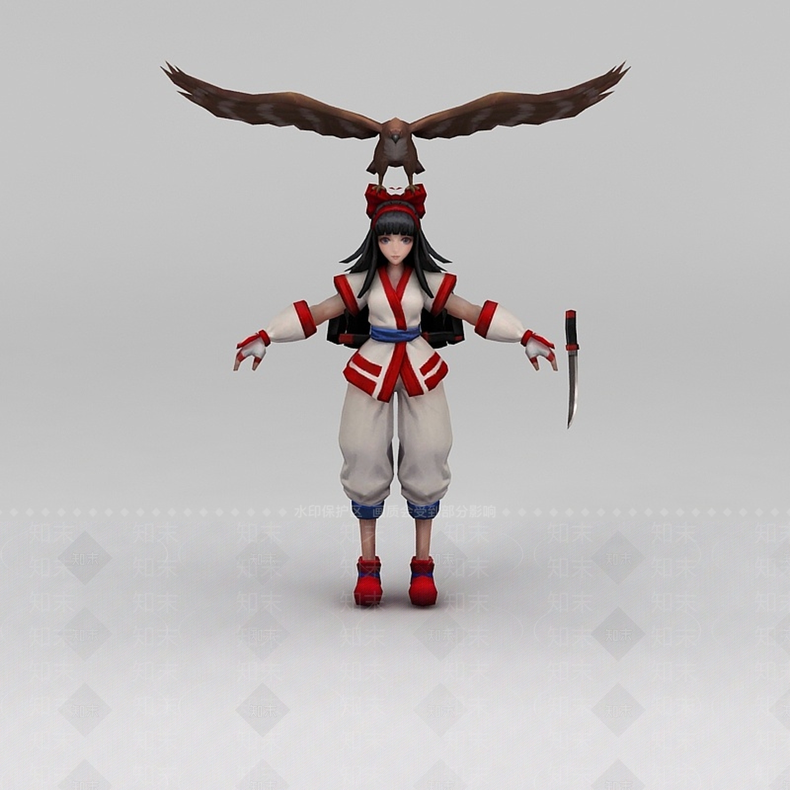 现代王者荣耀游戏人物女角色3D模型下载【ID:1200039838】