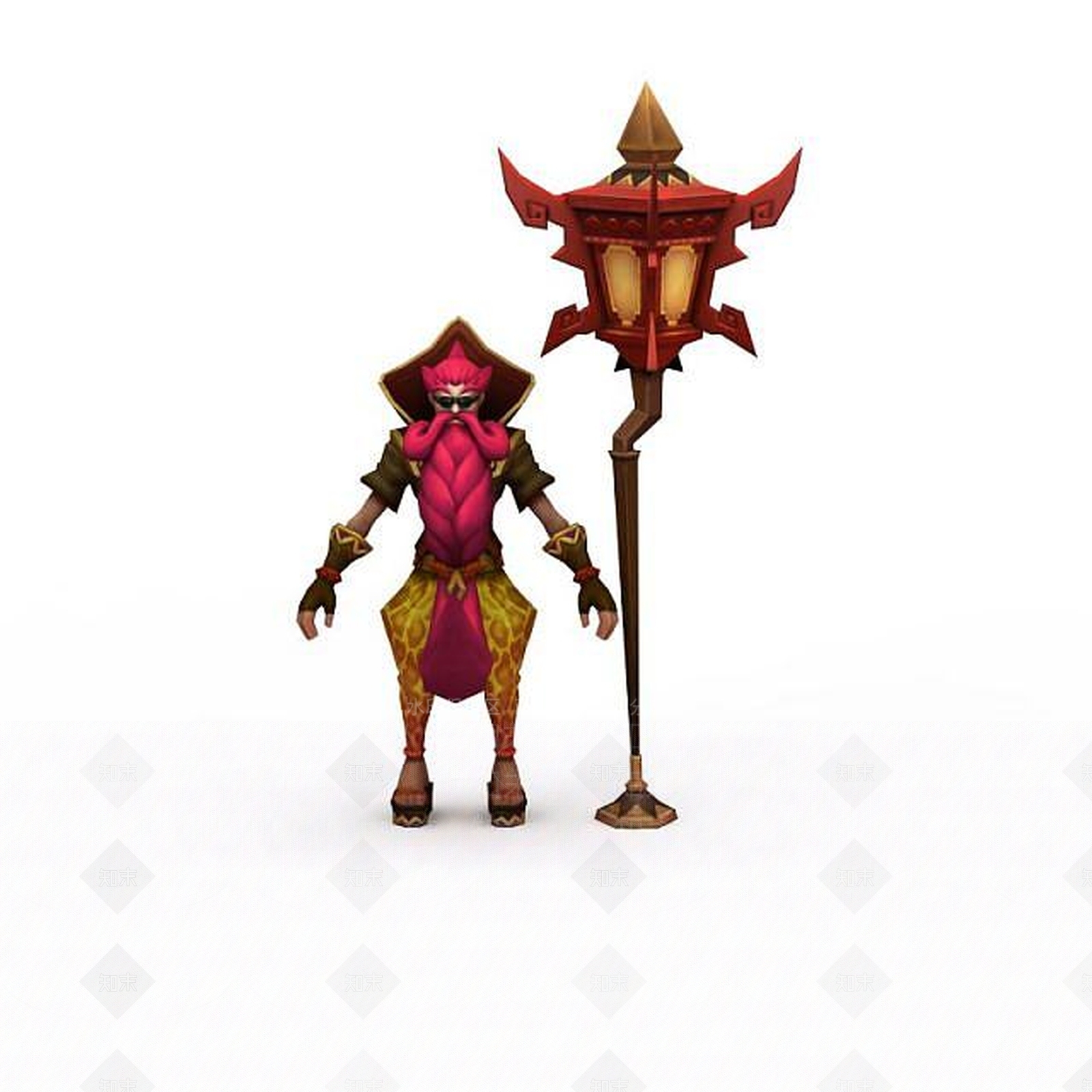 现代王者荣耀游戏人物男角色3D模型下载【ID:1200040192】