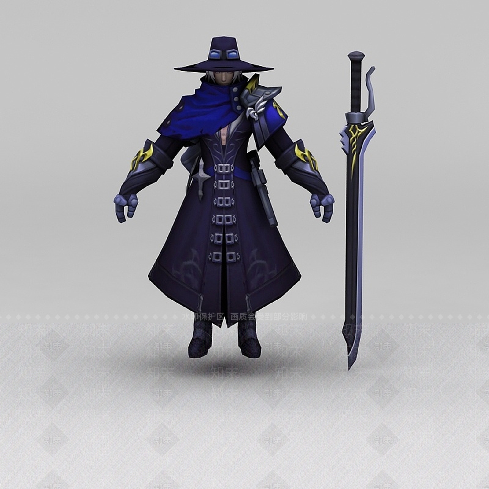 现代王者荣耀游戏人物动漫角色战士3D模型下载【ID:1200040290】