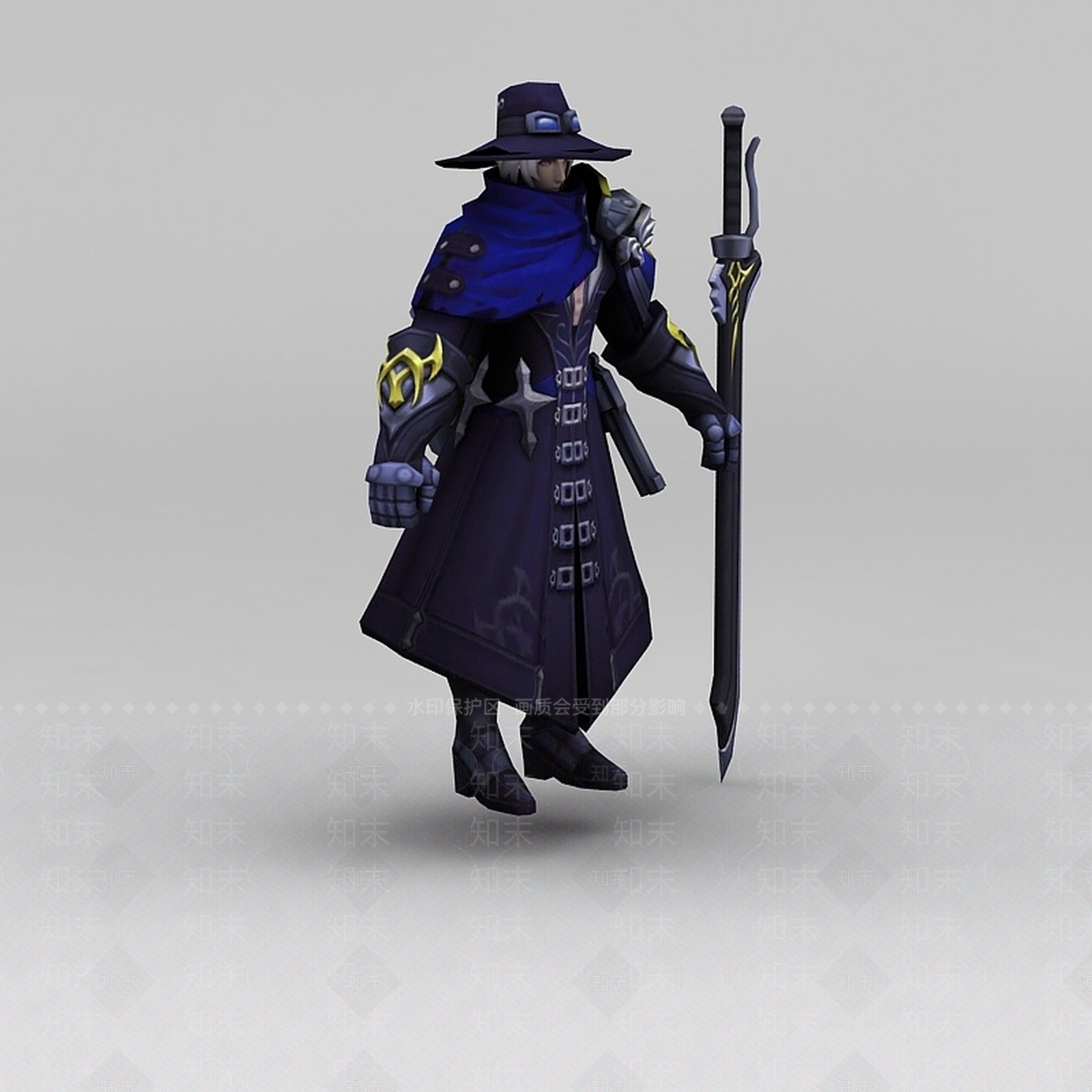 现代王者荣耀游戏人物动漫角色战士3D模型下载【ID:1200040290】