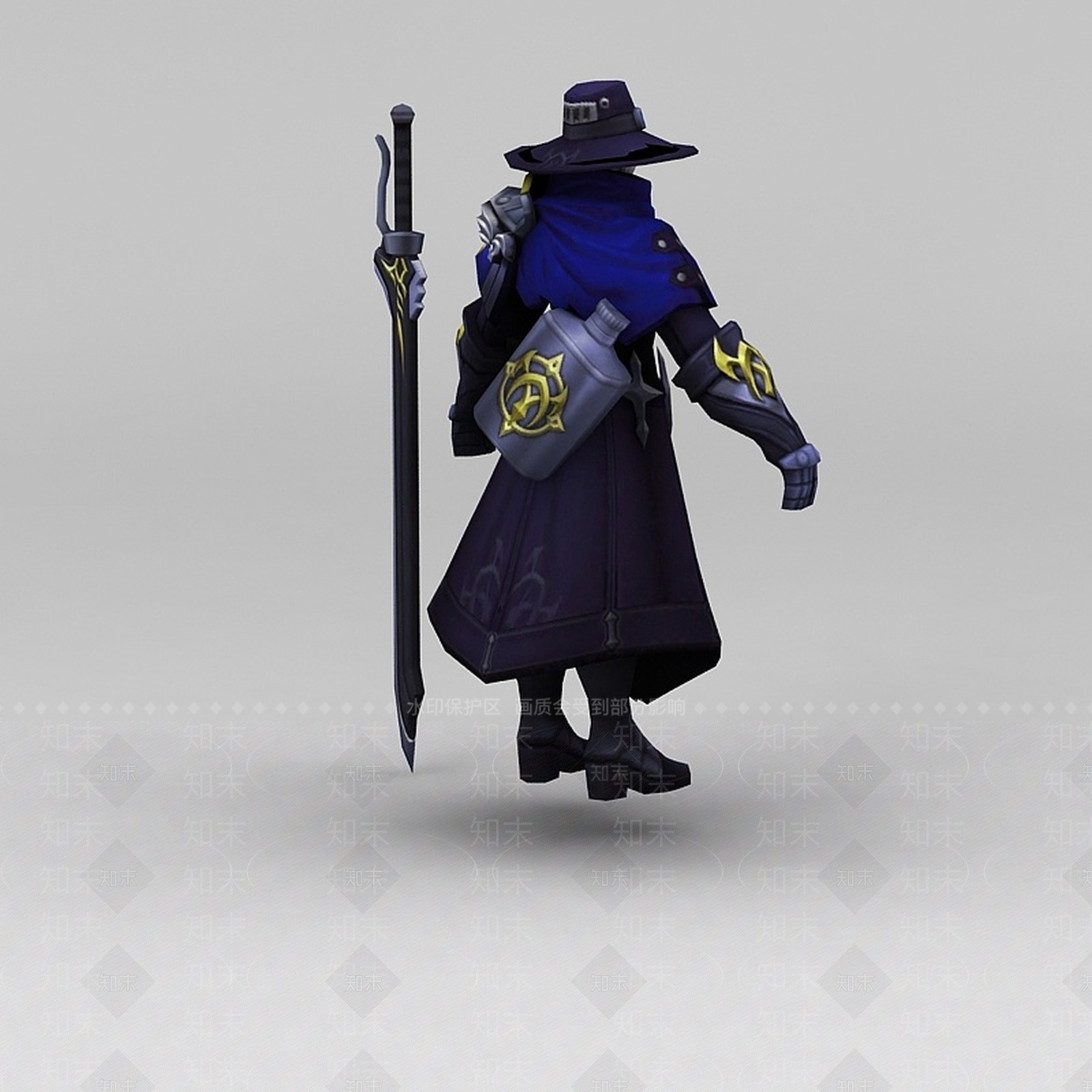 现代王者荣耀游戏人物动漫角色战士3D模型下载【ID:1200040290】