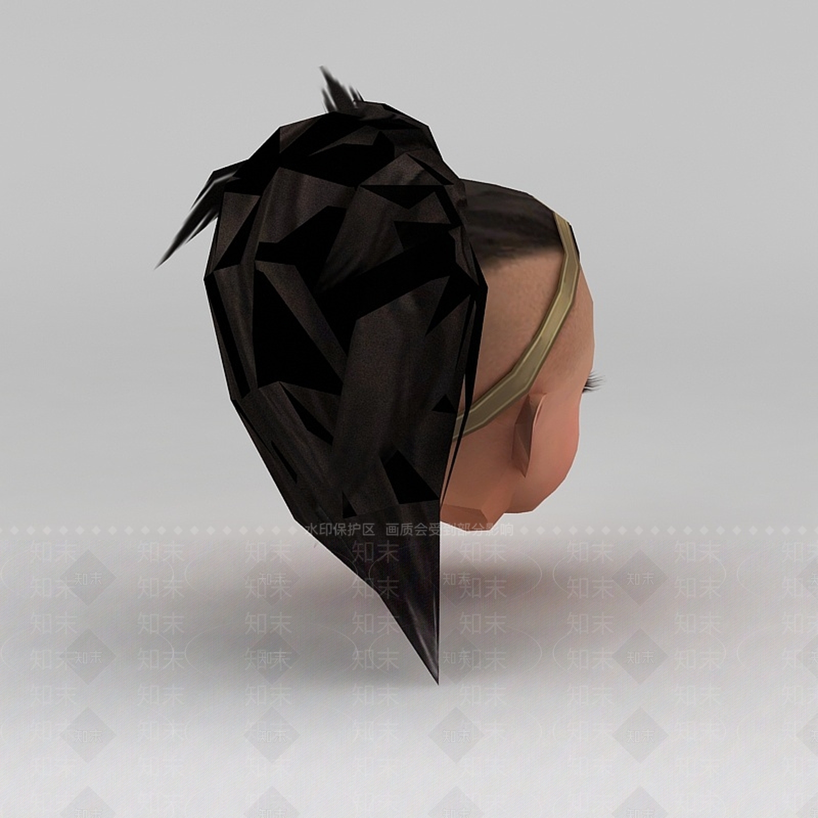 现代剑网三游戏人物发型发饰3D模型下载【ID:1200041302】