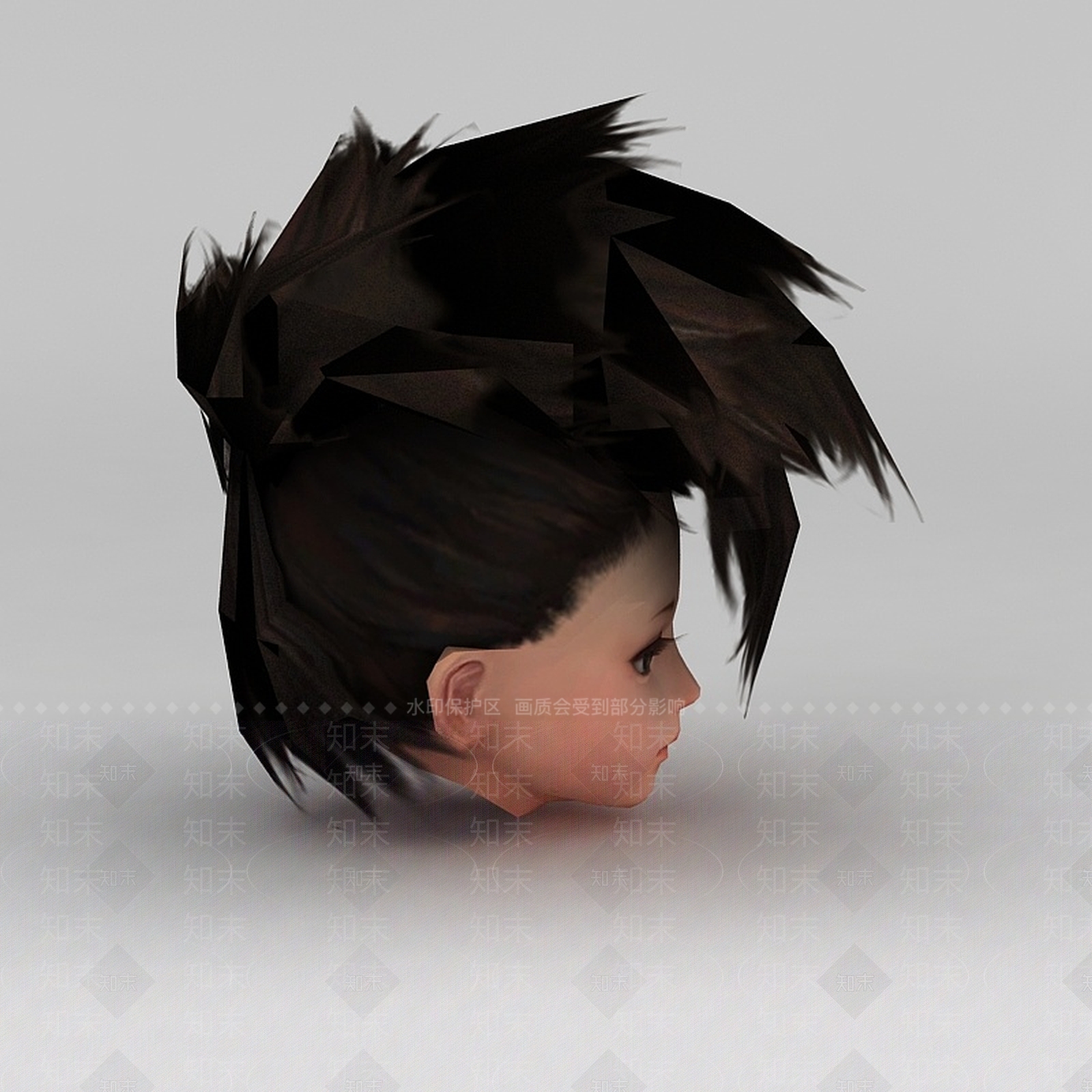 现代剑网三游戏人物发型3D模型下载【ID:1200041473】