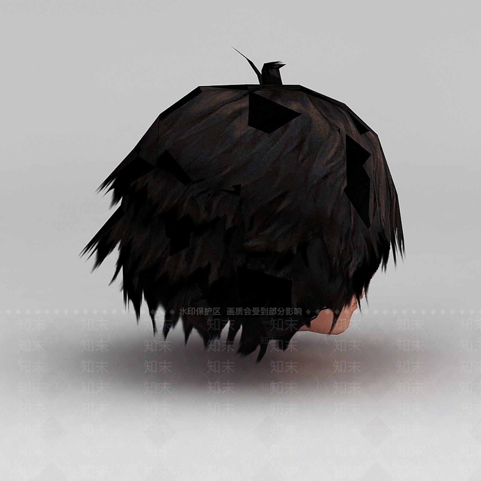 现代剑网三游戏发型发饰小女孩发型3D模型下载【ID:1200041486】