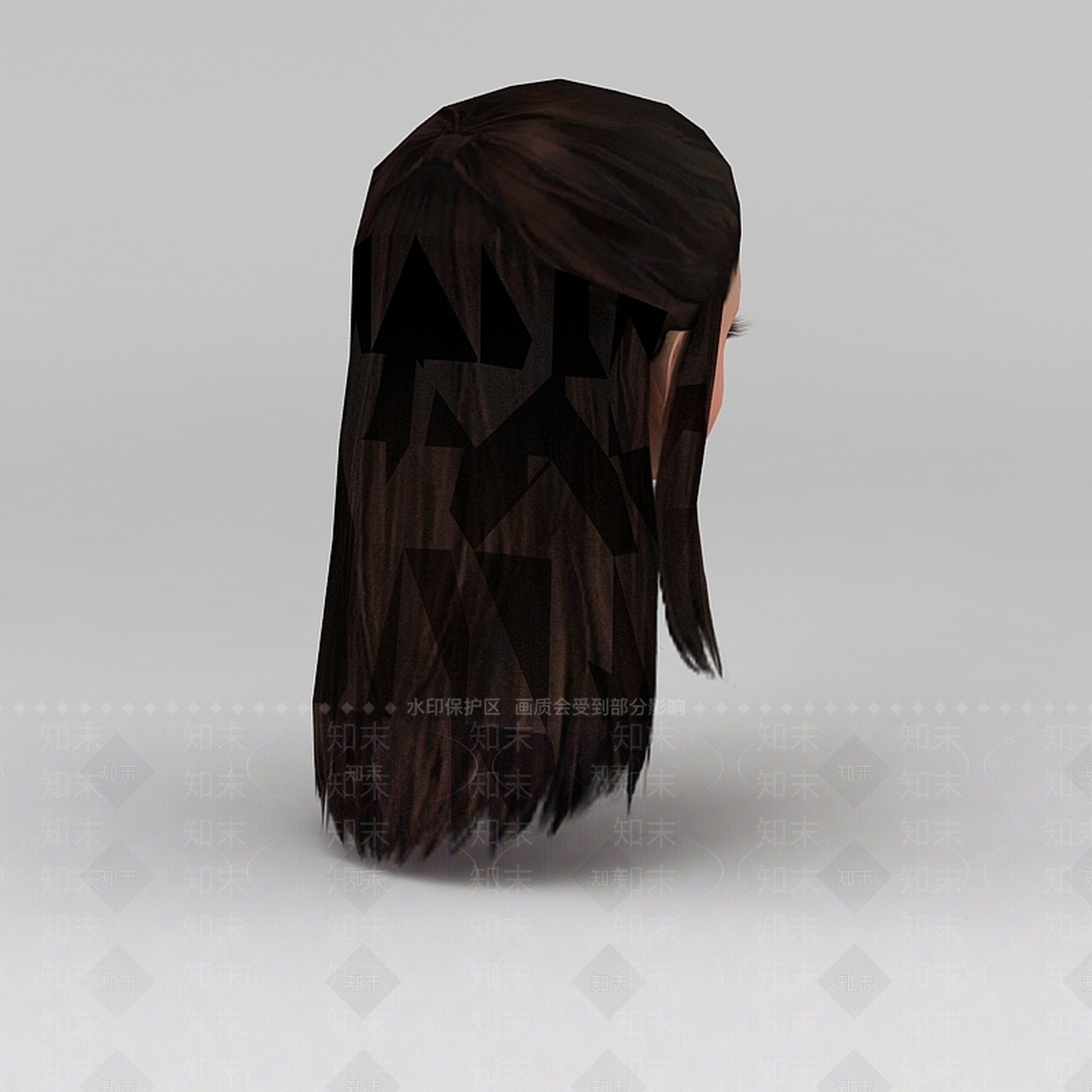 现代剑网三古装女孩发饰发型3D模型下载【ID:1200041501】