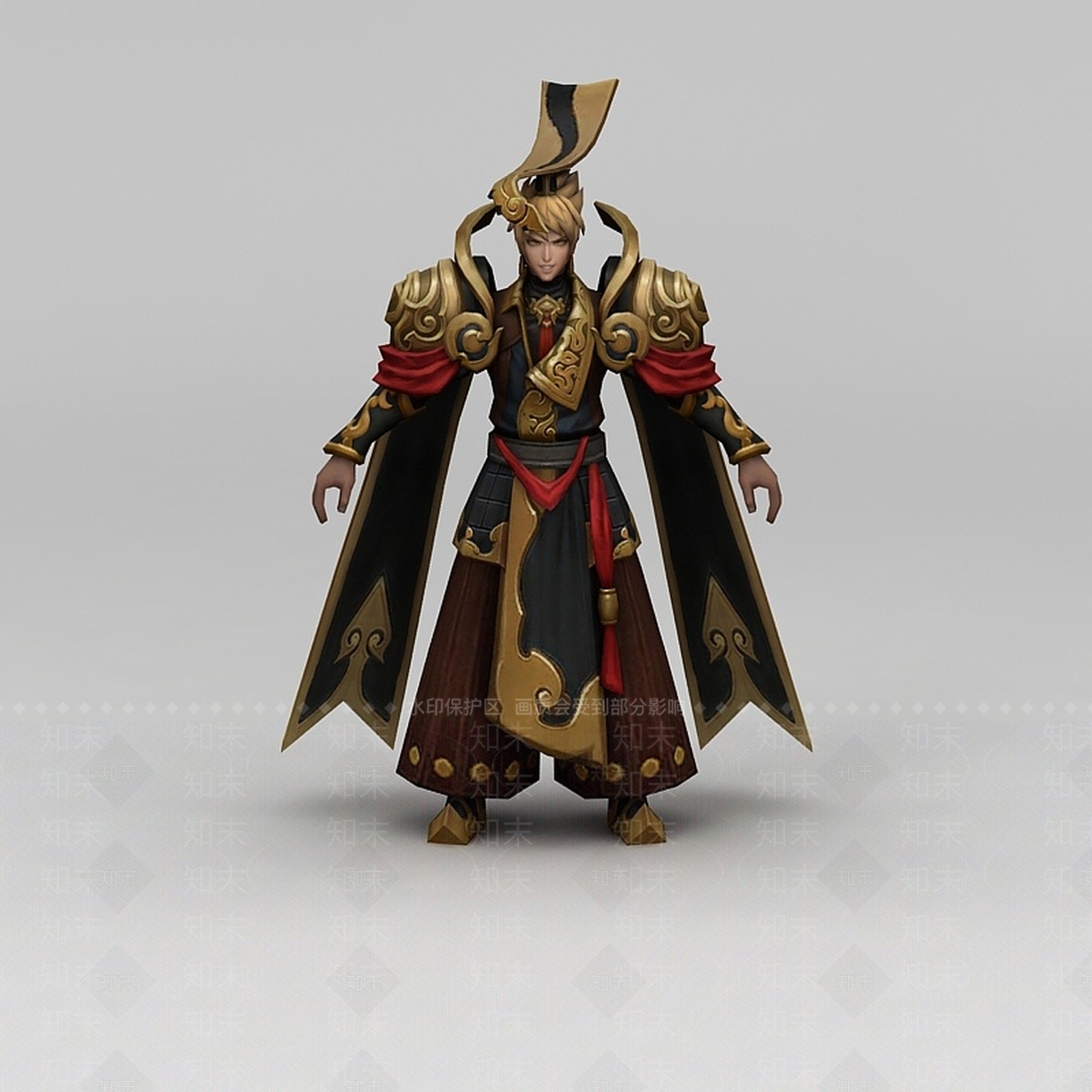 现代王者荣耀游戏男角色3D模型下载【ID:1200041735】