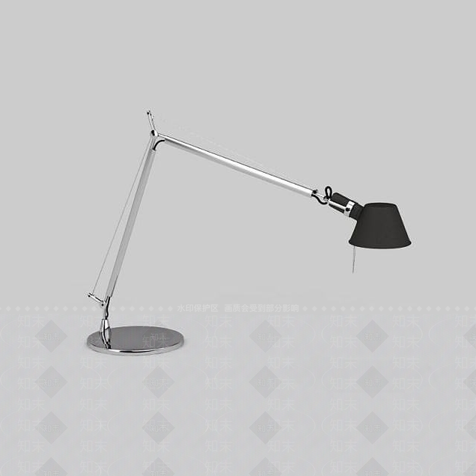 现代创意金属折叠升降台灯3D模型下载【ID:1200042487】