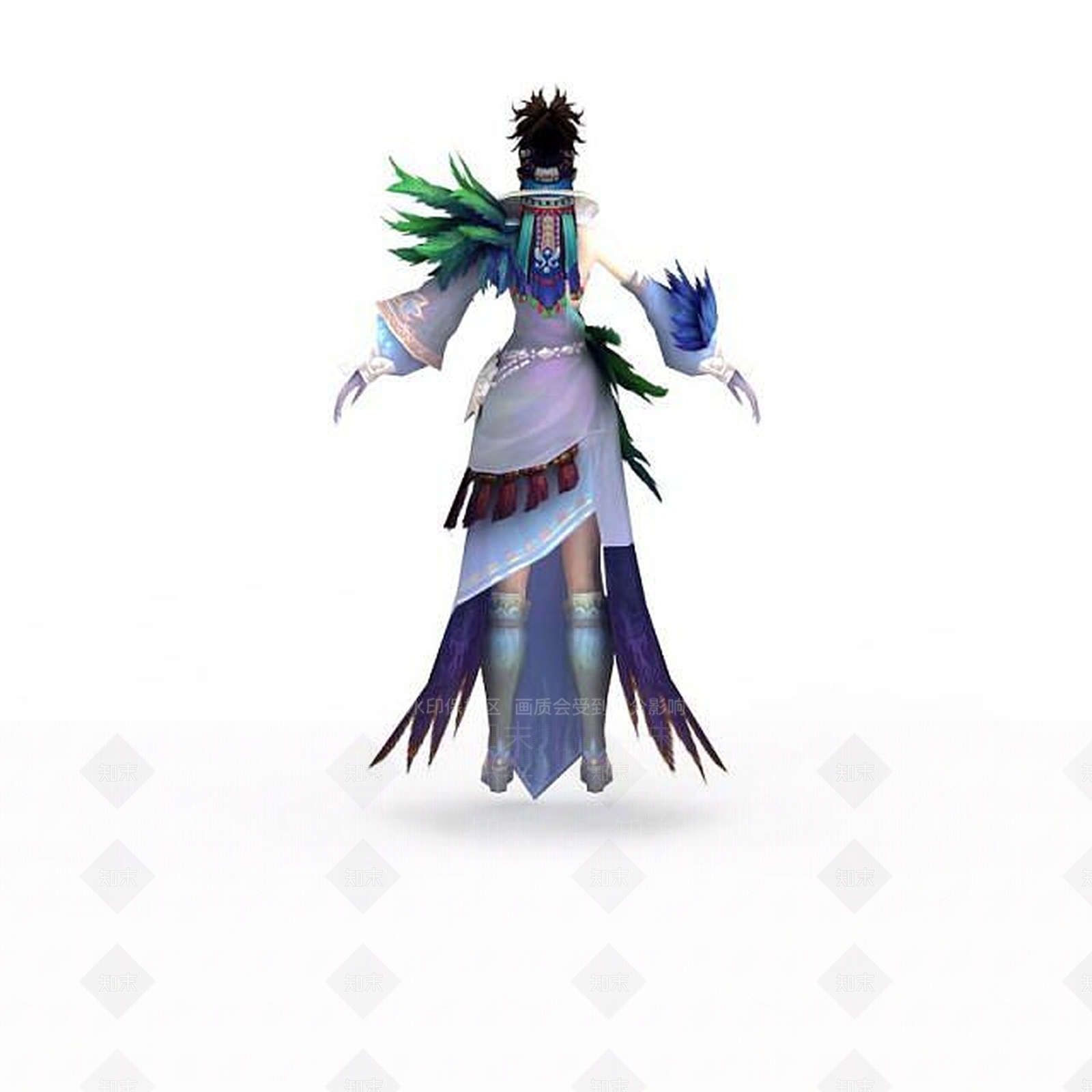 现代笑傲江湖游戏人物美女古人3D模型下载【ID:1200042526】