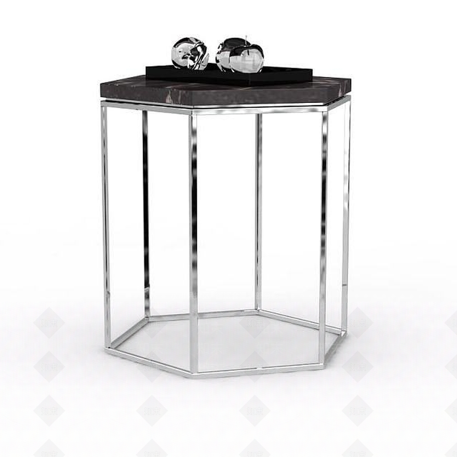 现代铁艺菱形凳子3D模型下载【ID:1200042635】