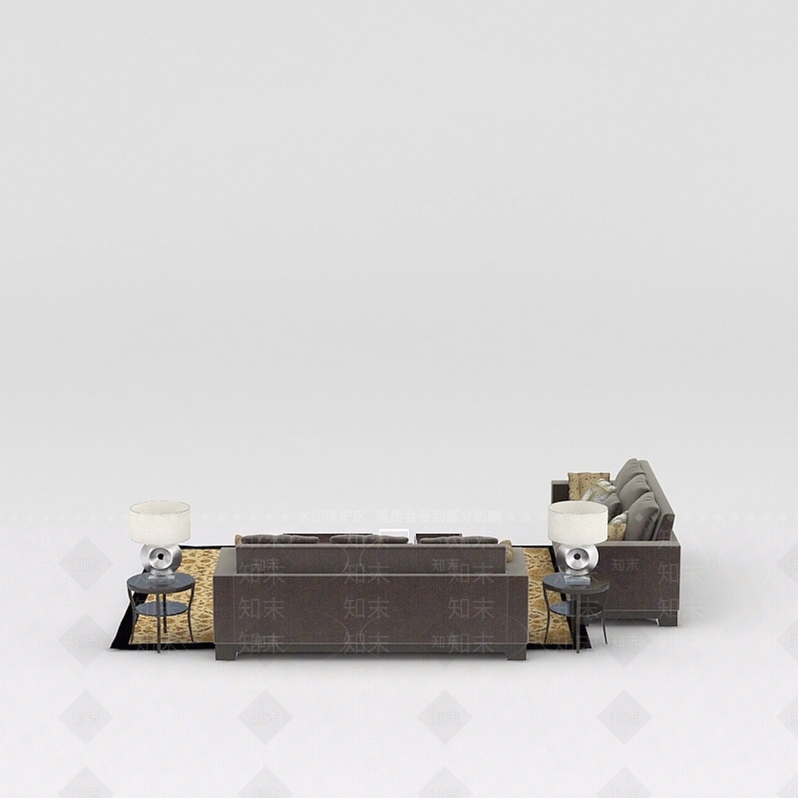 中式客厅沙发3D模型下载【ID:1200042738】