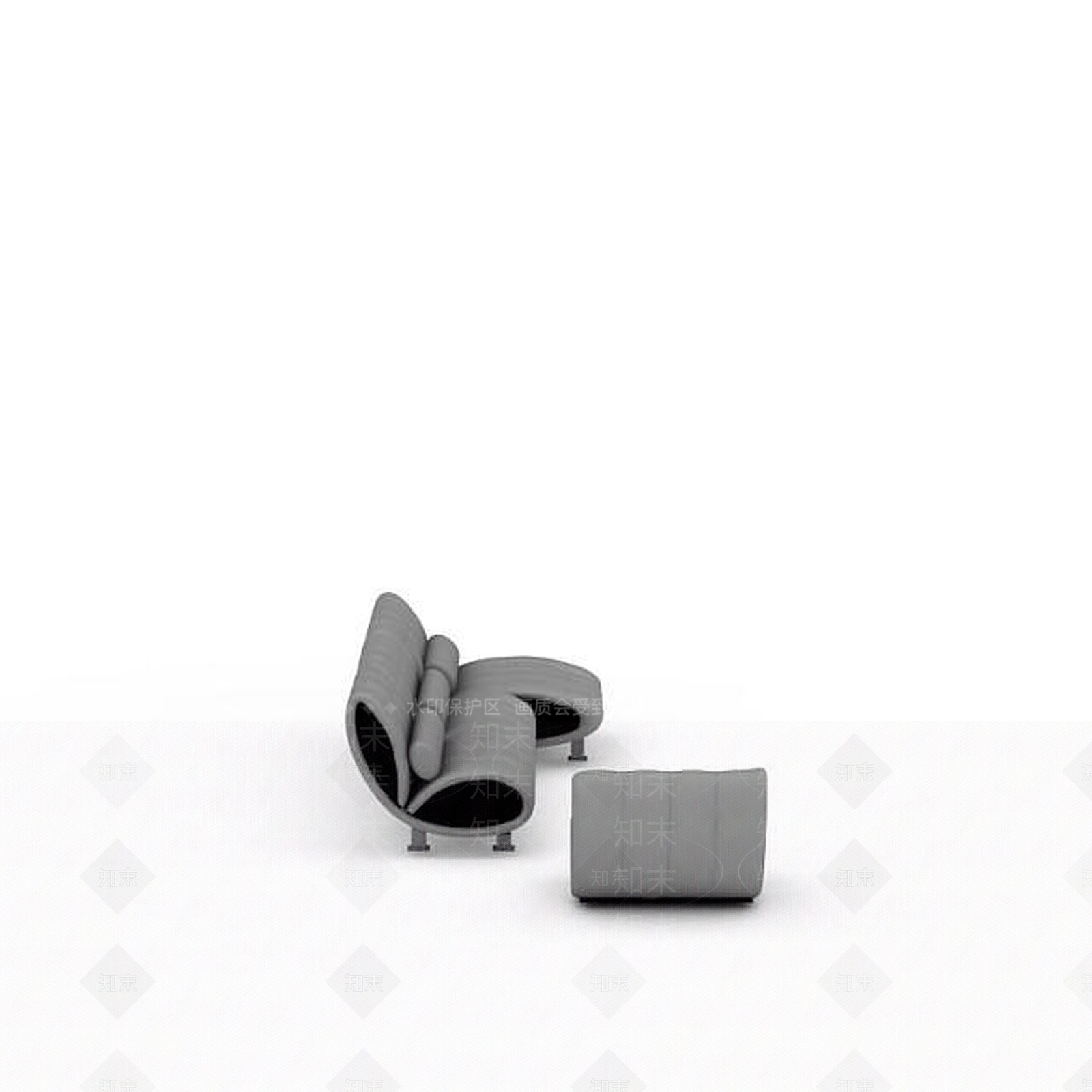 现代沙发组合3D模型下载【ID:1200043082】