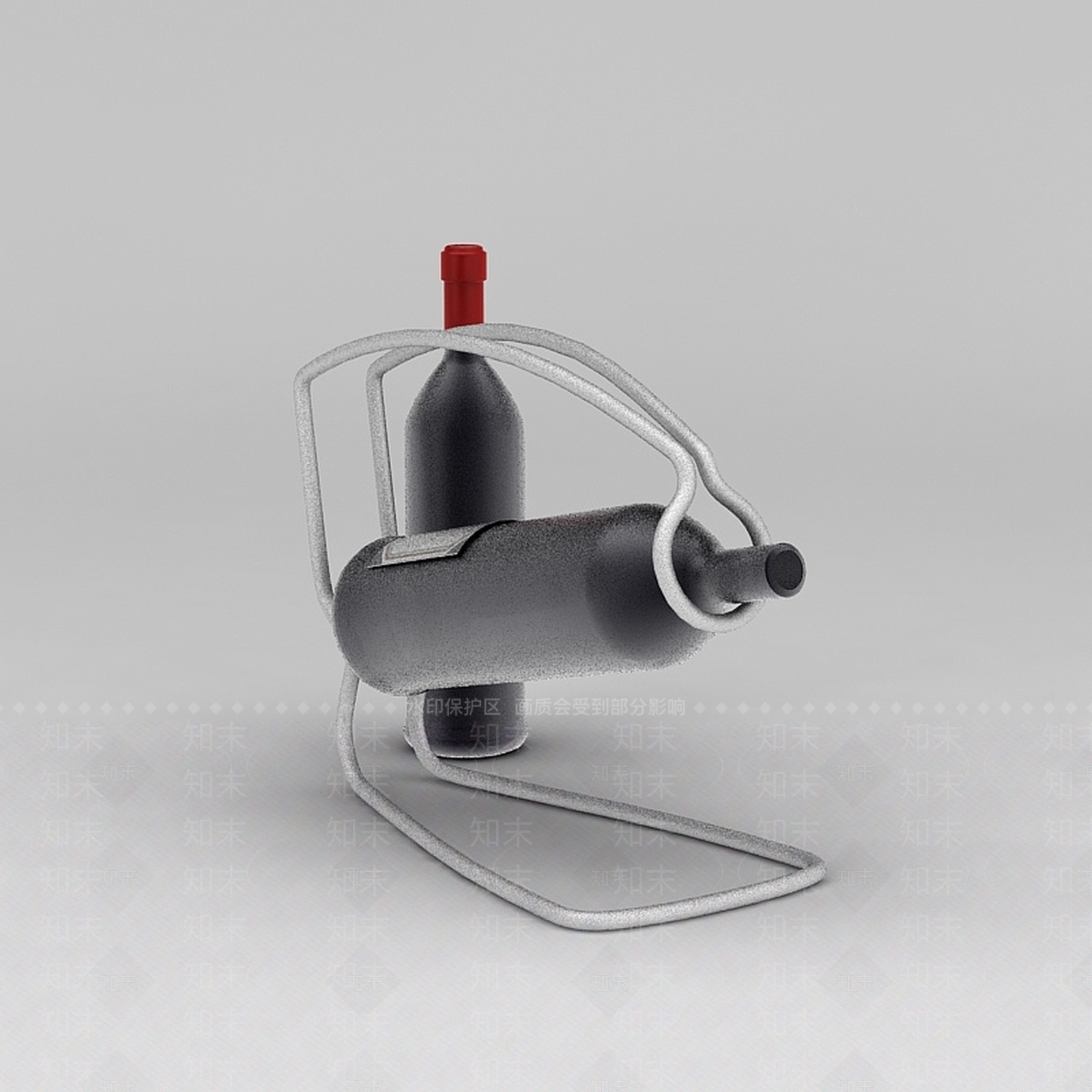 现代简易葡萄酒架3D模型下载【ID:1200043350】