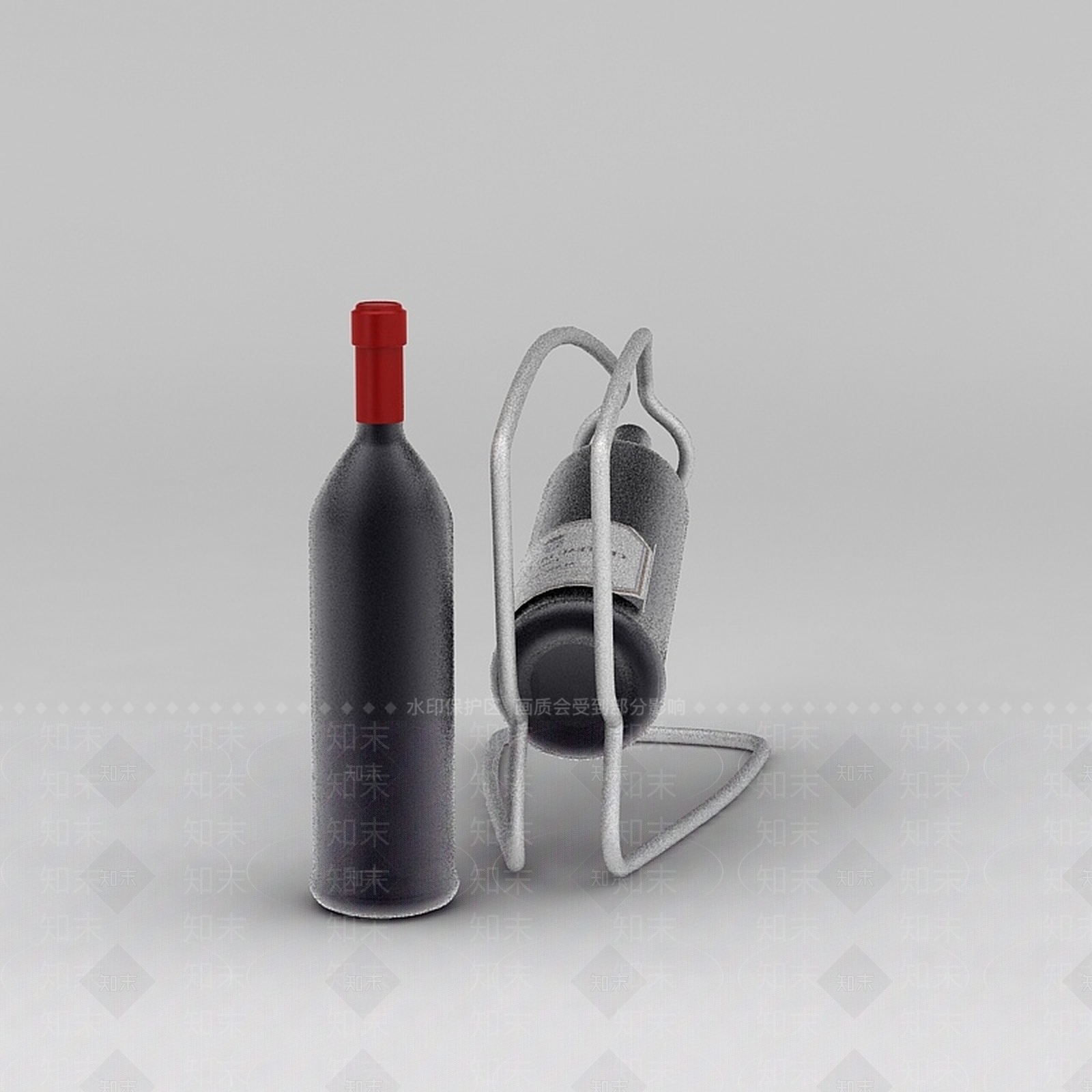 现代简易葡萄酒架3D模型下载【ID:1200043350】
