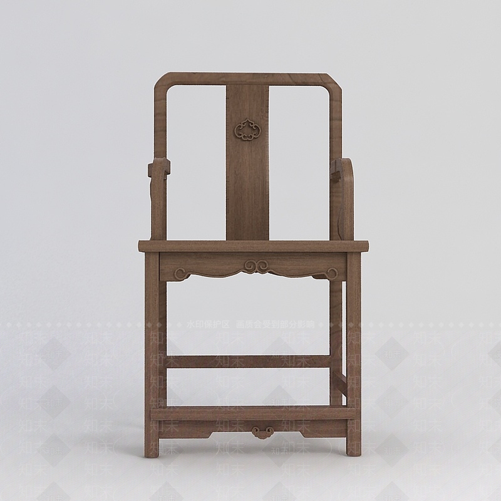 新中式实木南宫椅3D模型下载【ID:1200044040】