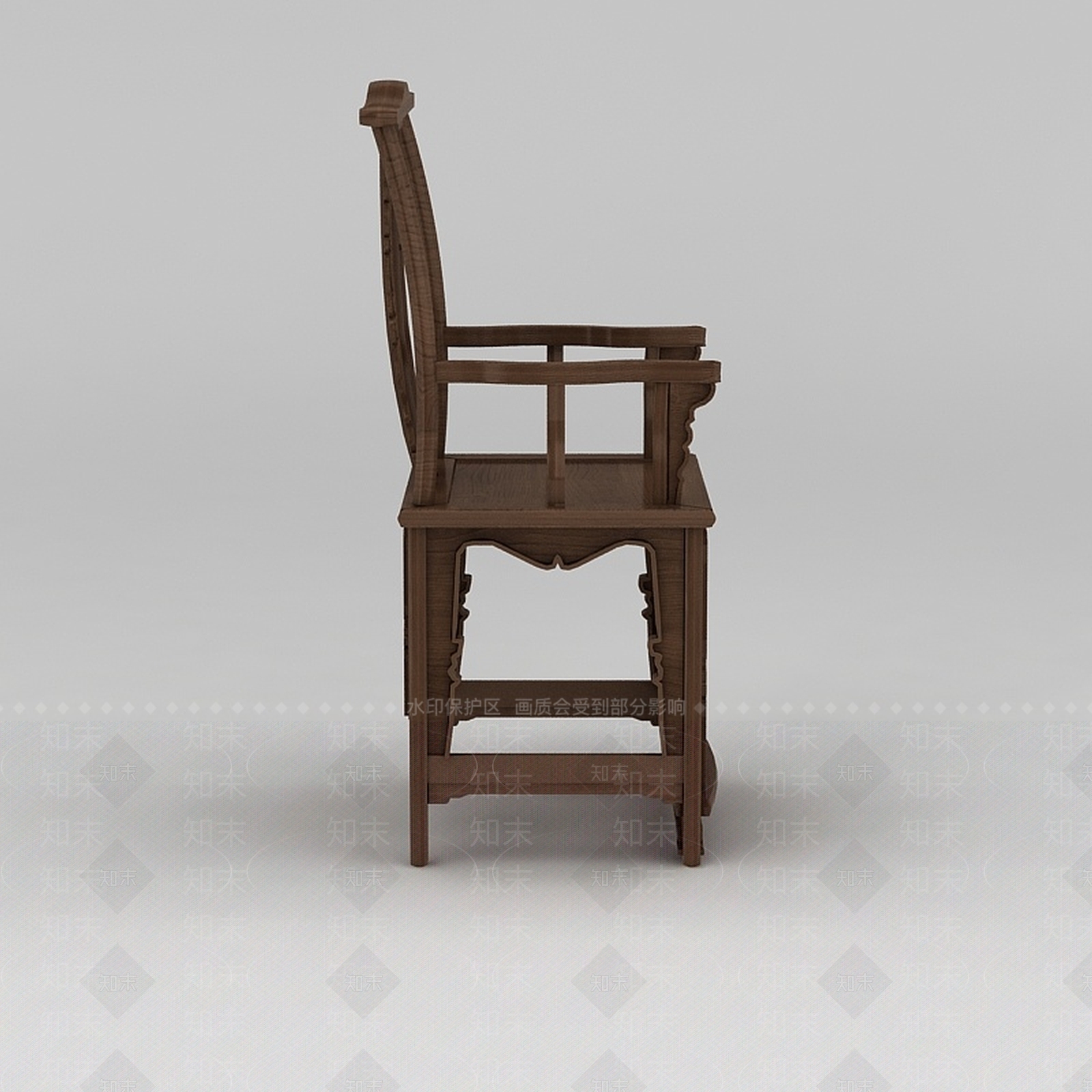 中式实木南宫椅3D模型下载【ID:1200044155】