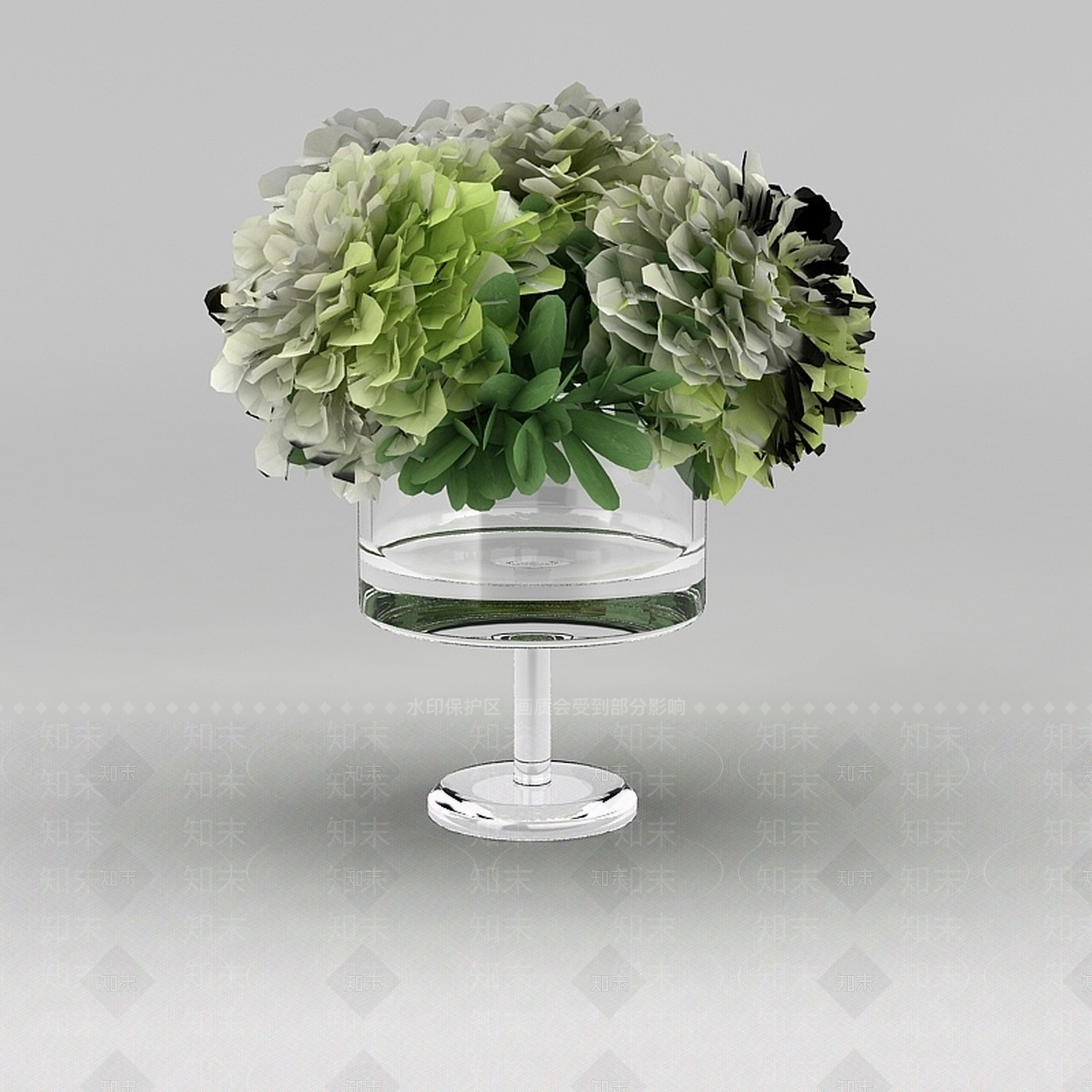 现代插花装饰3D模型下载【ID:1200044383】