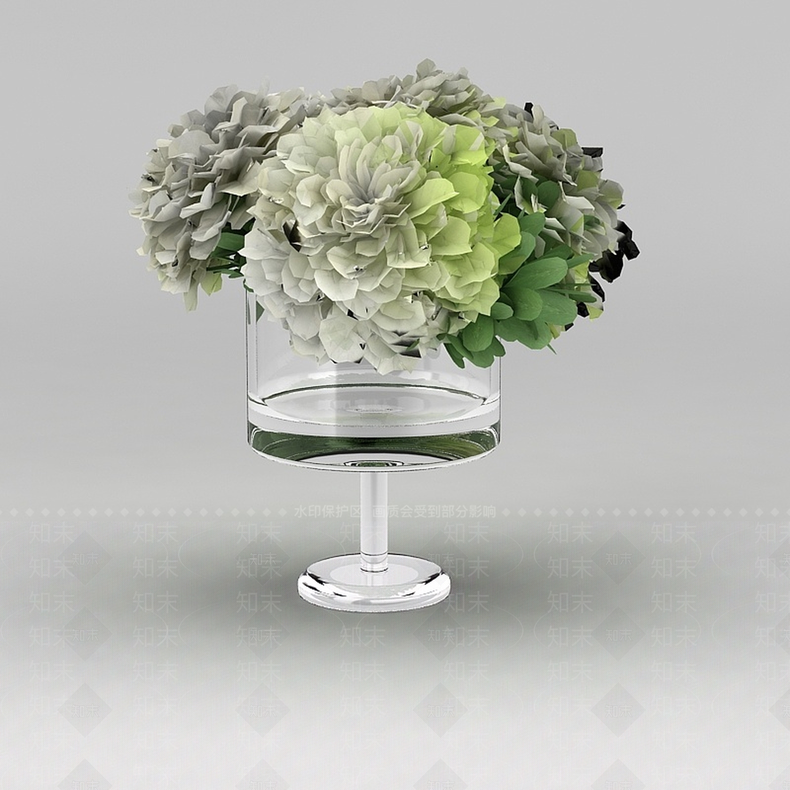 现代插花装饰3D模型下载【ID:1200044383】