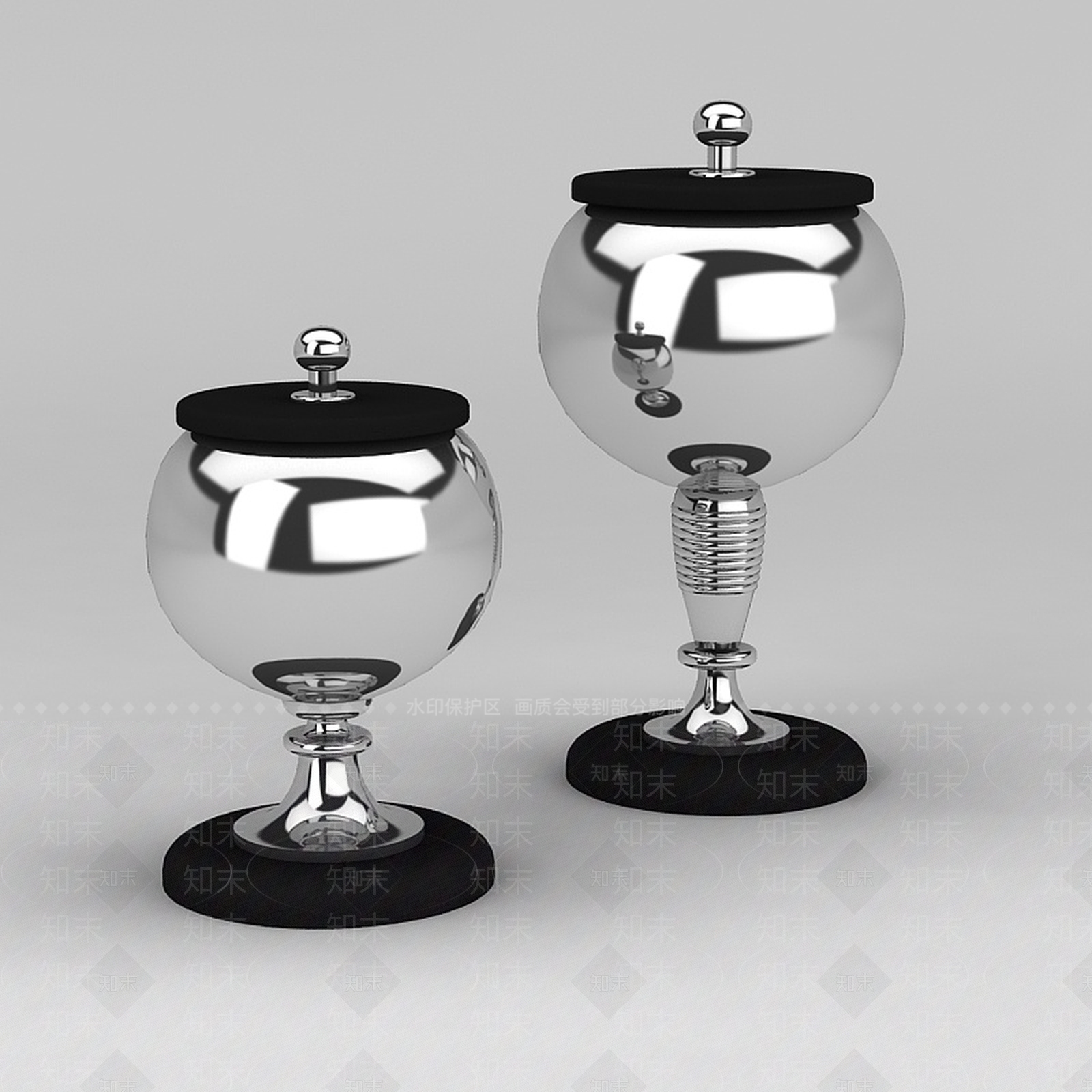 现代创意不锈刚调料瓶3D模型下载【ID:1200044907】