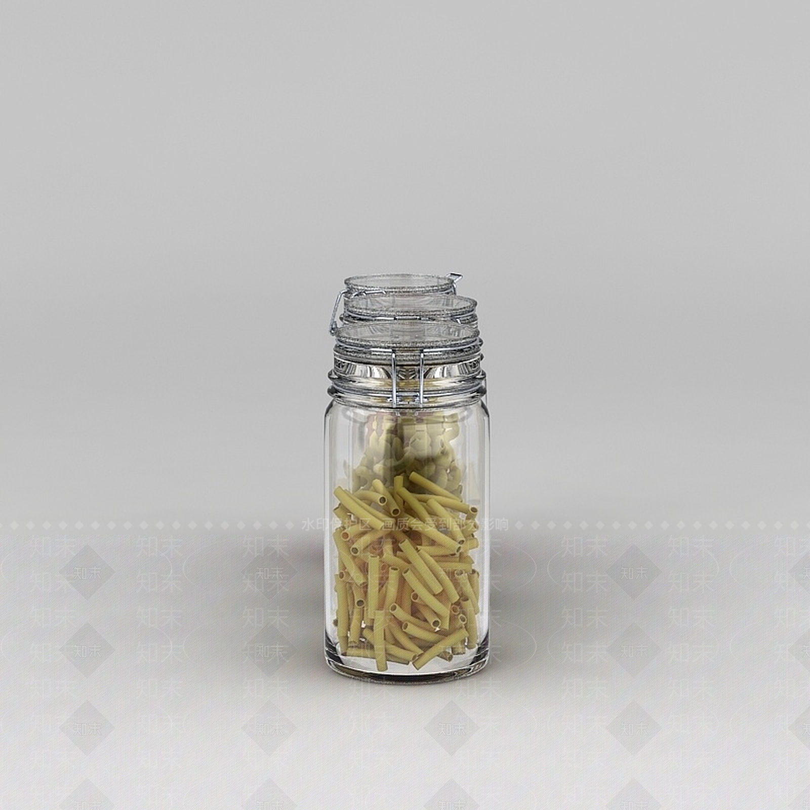 现代玻璃密封储物罐3D模型下载【ID:1200045757】