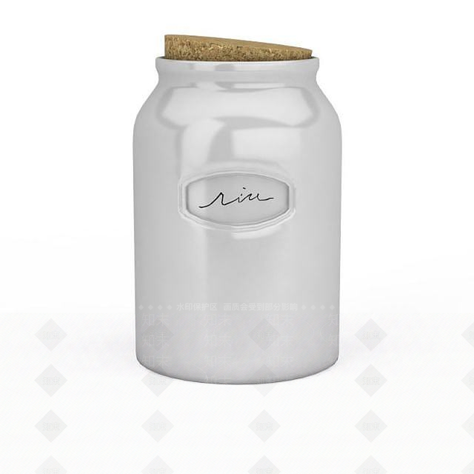 现代陶瓷木塞瓶3D模型下载【ID:1200046062】