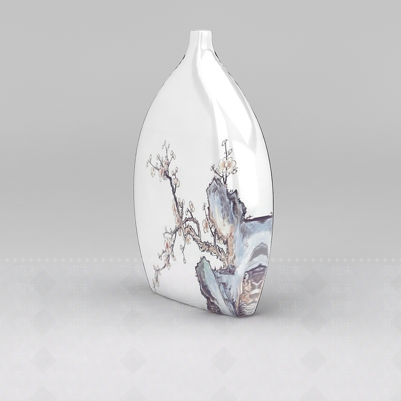 现代工艺陶瓷花瓶3D模型下载【ID:1200047029】