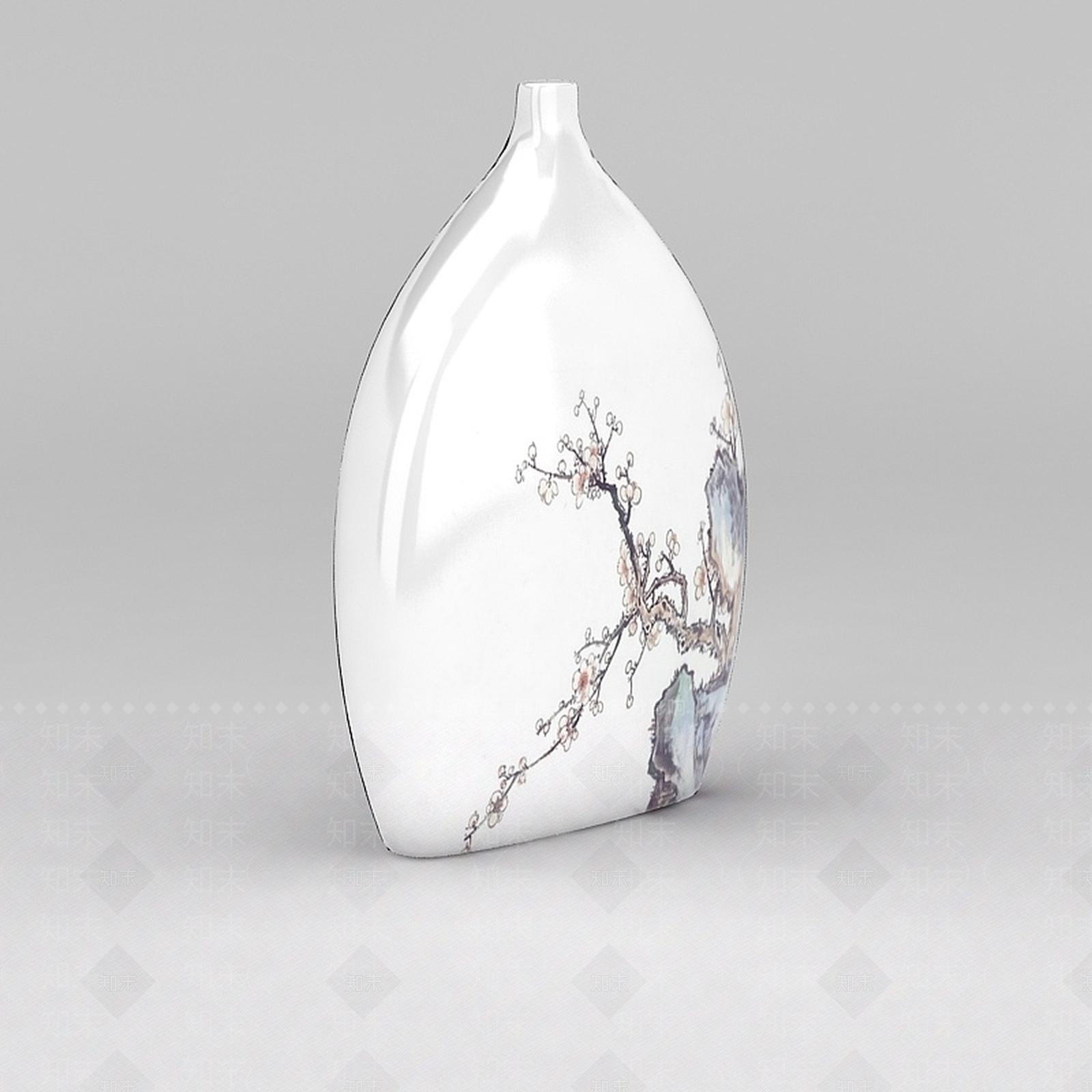 现代工艺陶瓷花瓶3D模型下载【ID:1200047029】