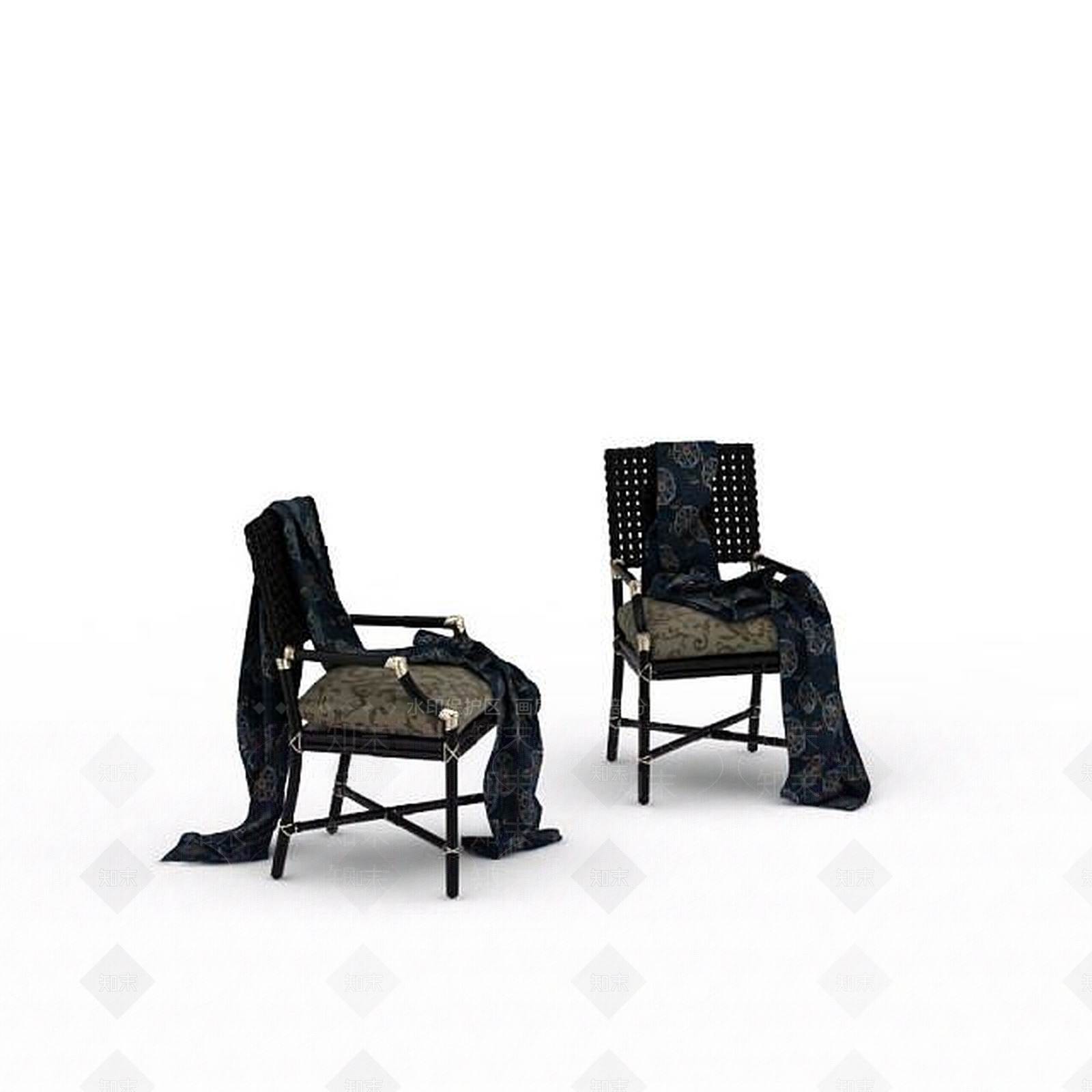 东南亚藤编椅子3D模型下载【ID:1200047378】