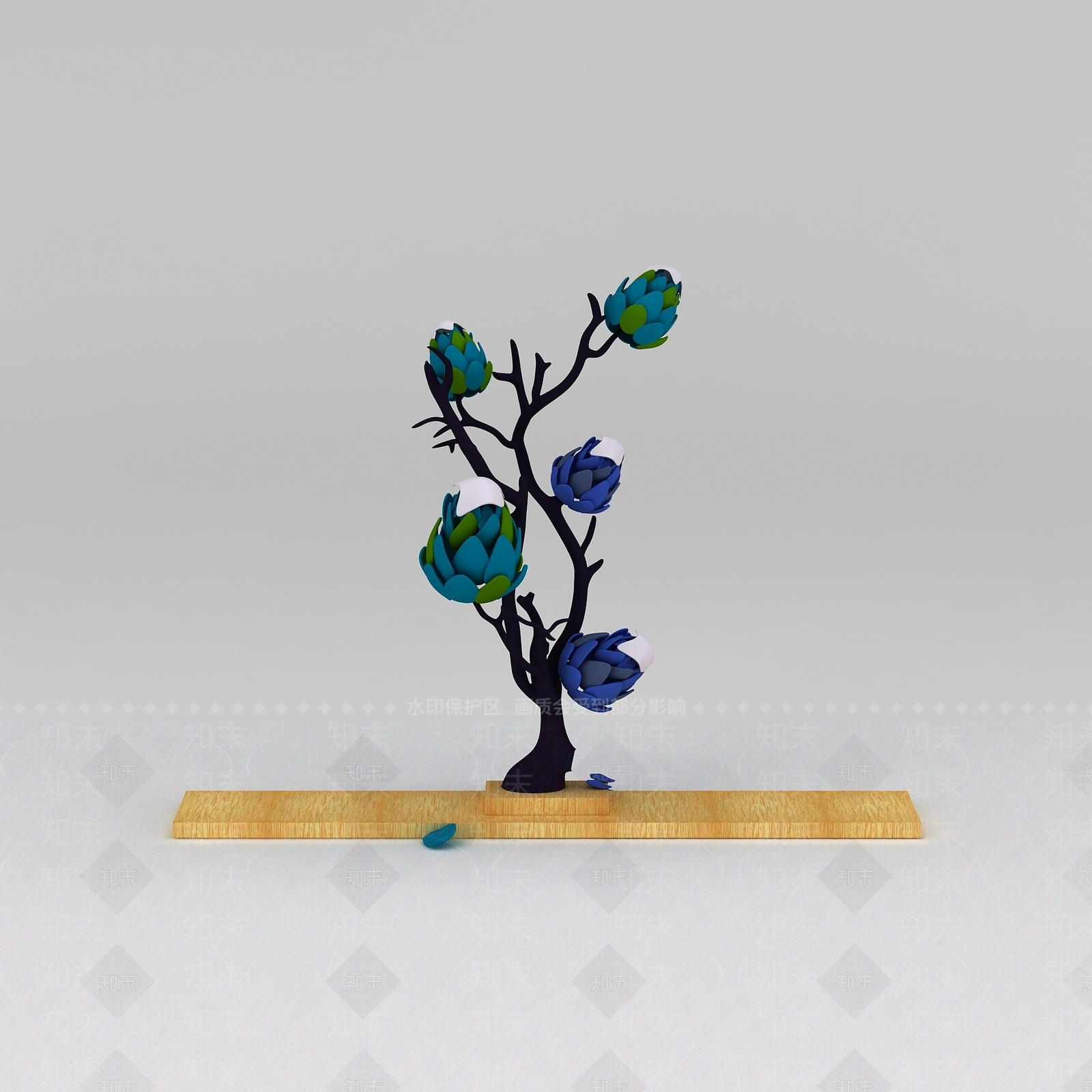 现代美陈精灵树3D模型下载【ID:1200047552】