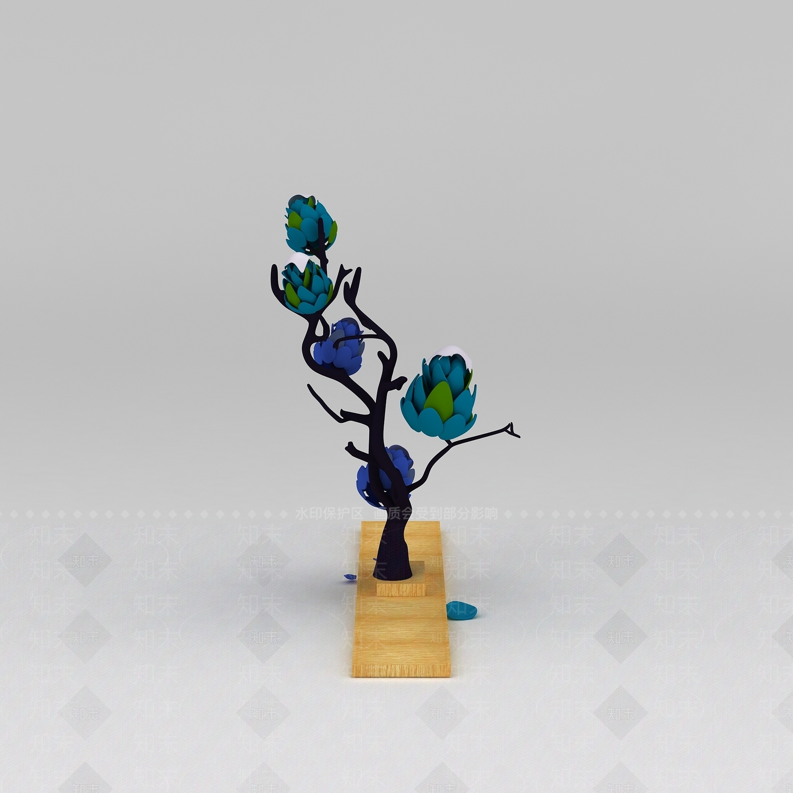 现代美陈精灵树3D模型下载【ID:1200047552】