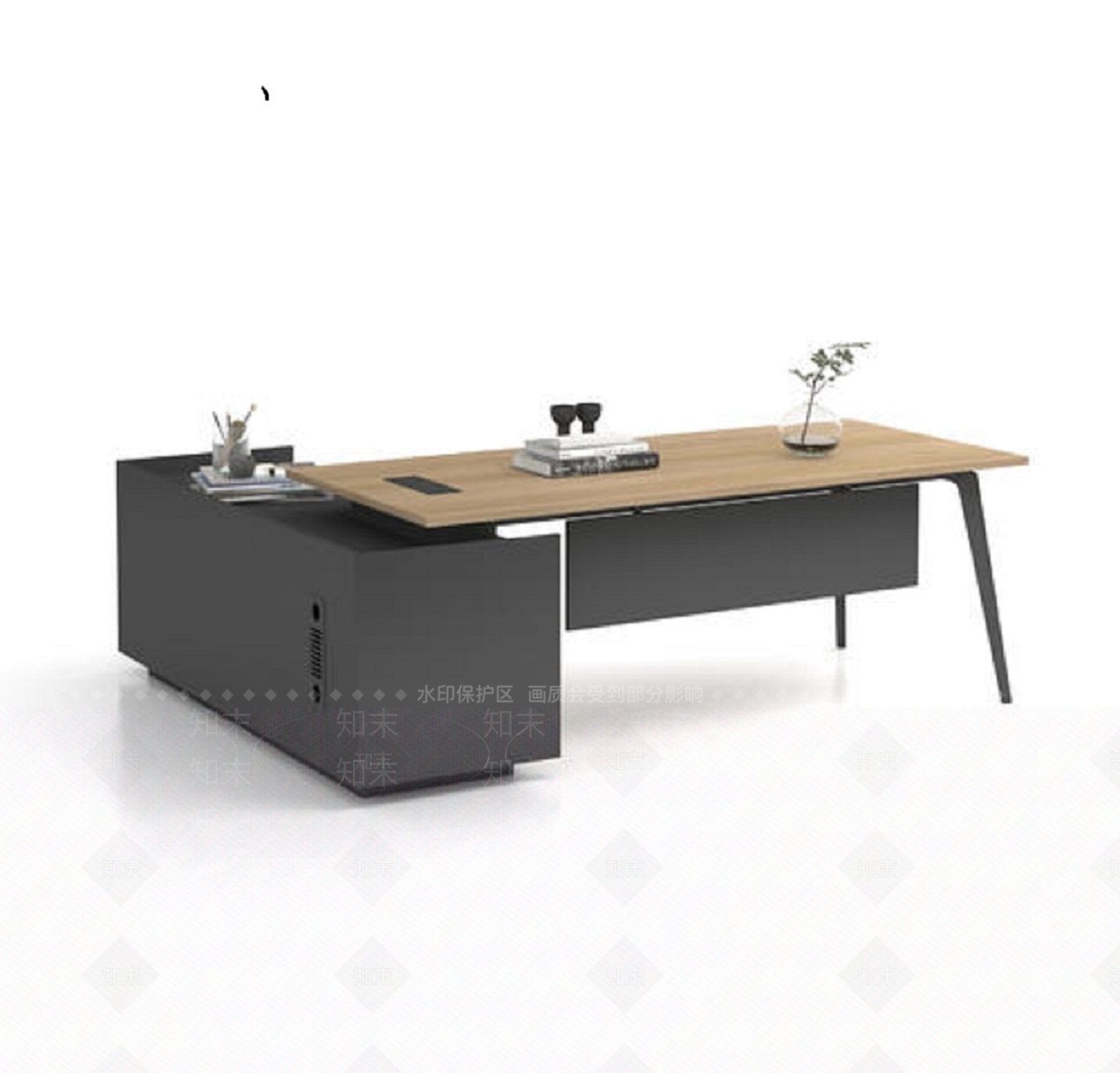现代极简办公桌3D模型下载【ID:1200048667】