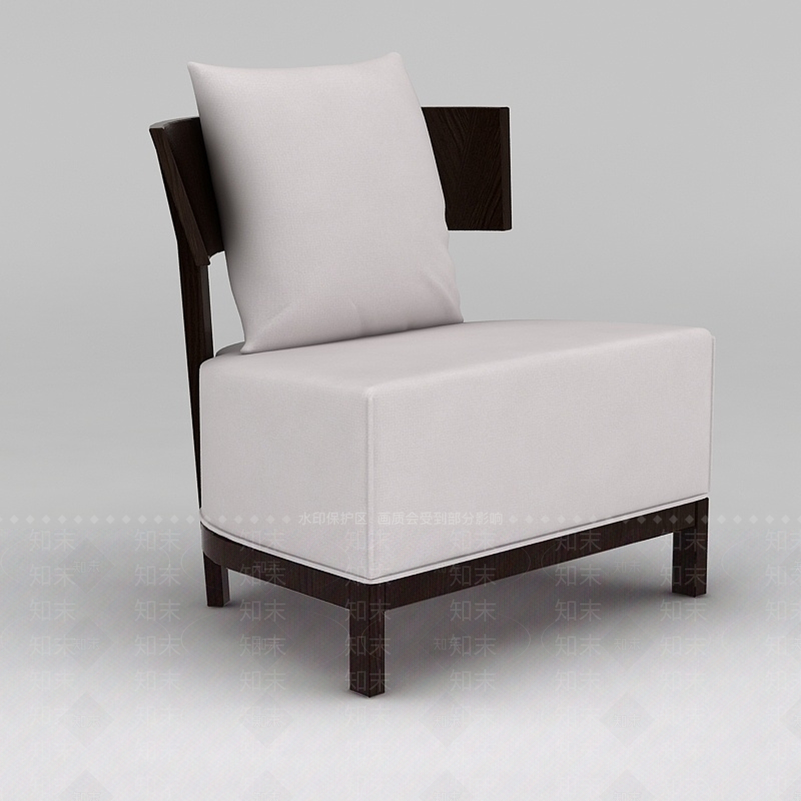 现代实木软包座椅3D模型下载【ID:1200048557】
