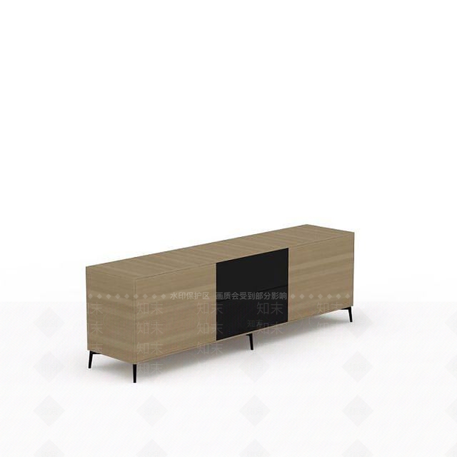 现代简约实木电视柜3D模型下载【ID:1200048966】